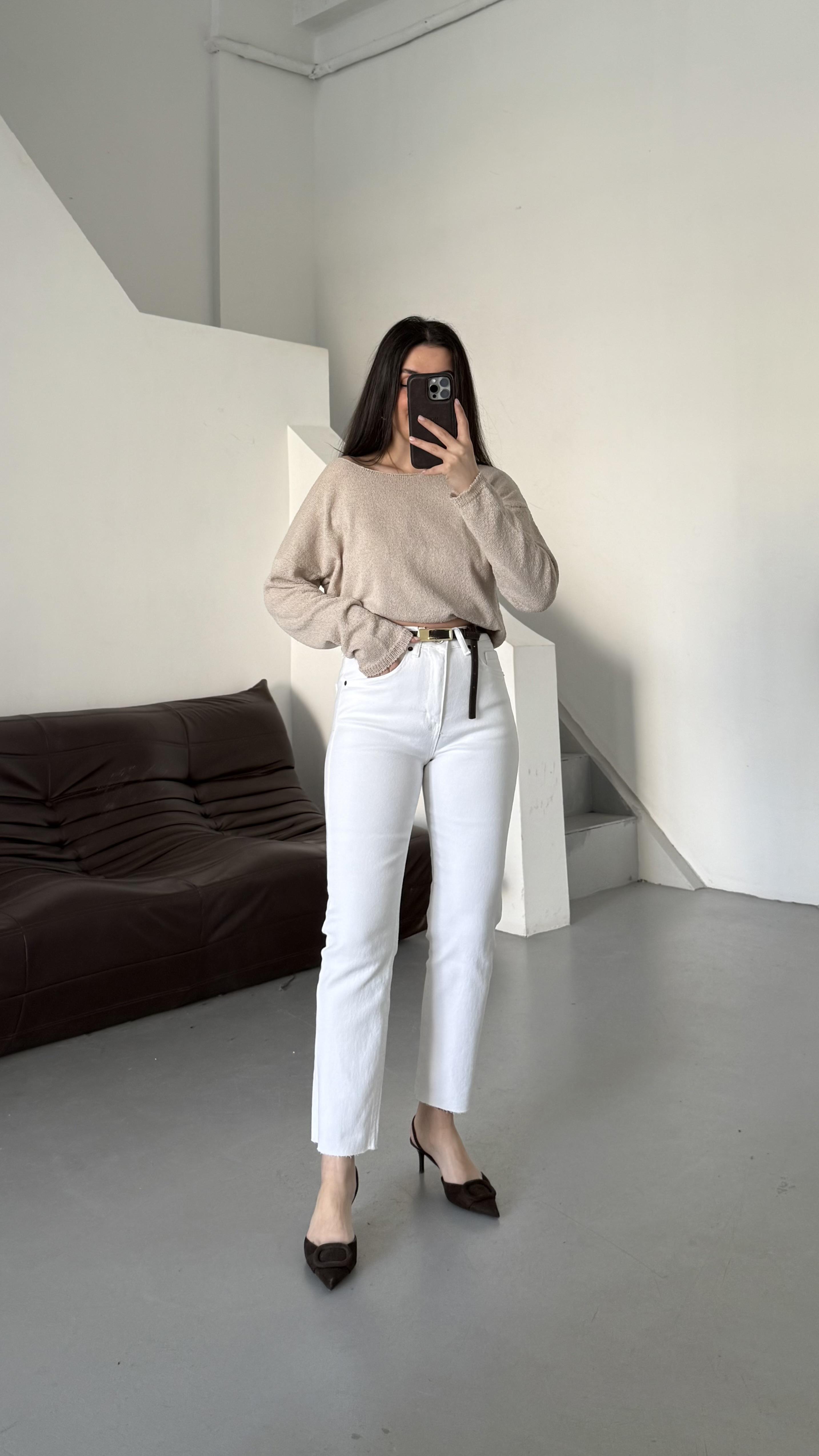 Marka Beyaz Poe Straight Fit Jean