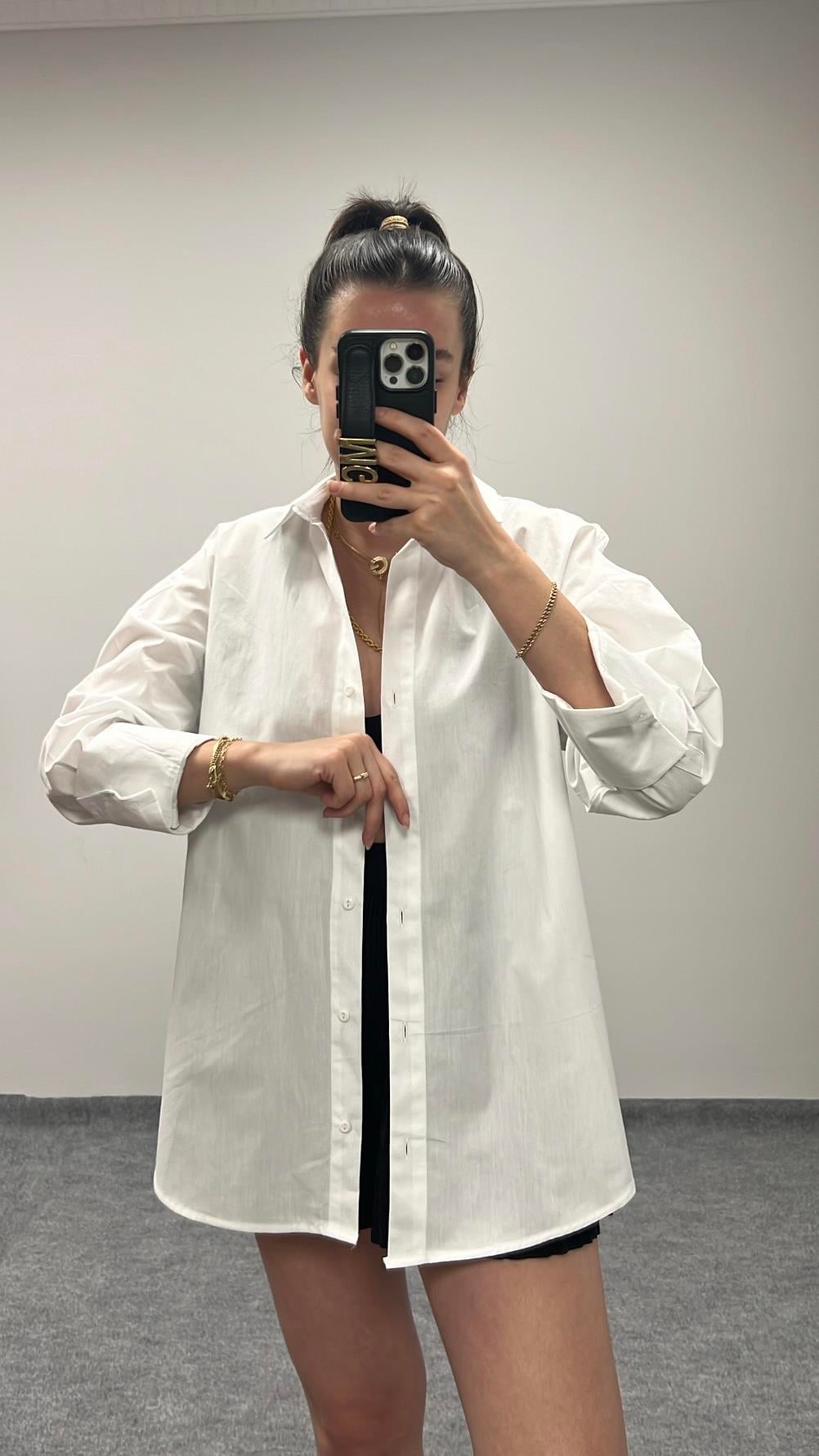 MARKA BEYAZ POPLIN GÖMLEK