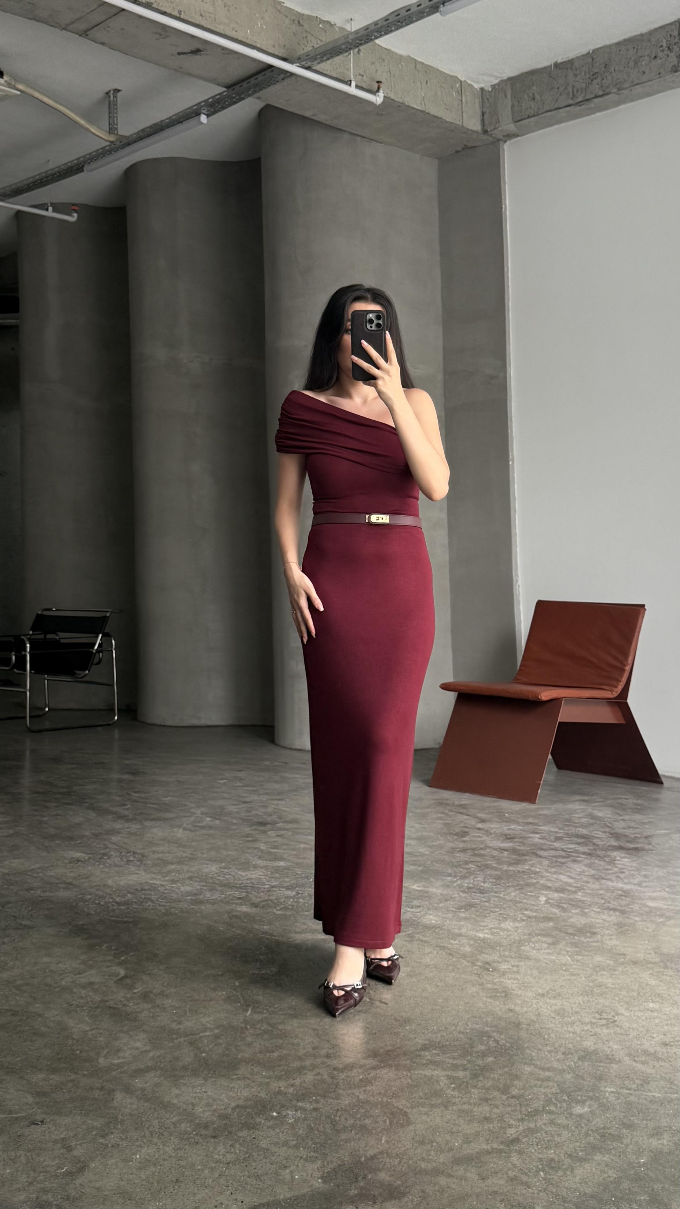 Marka Bordo Soft Touch Midi Boy Etek