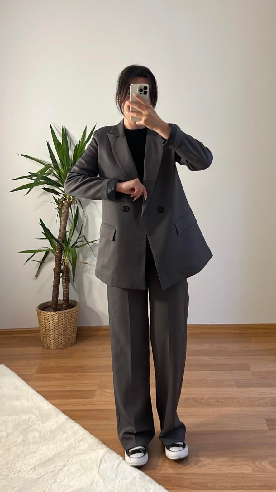 MARKA GRİ KRUVAZE BLAZER