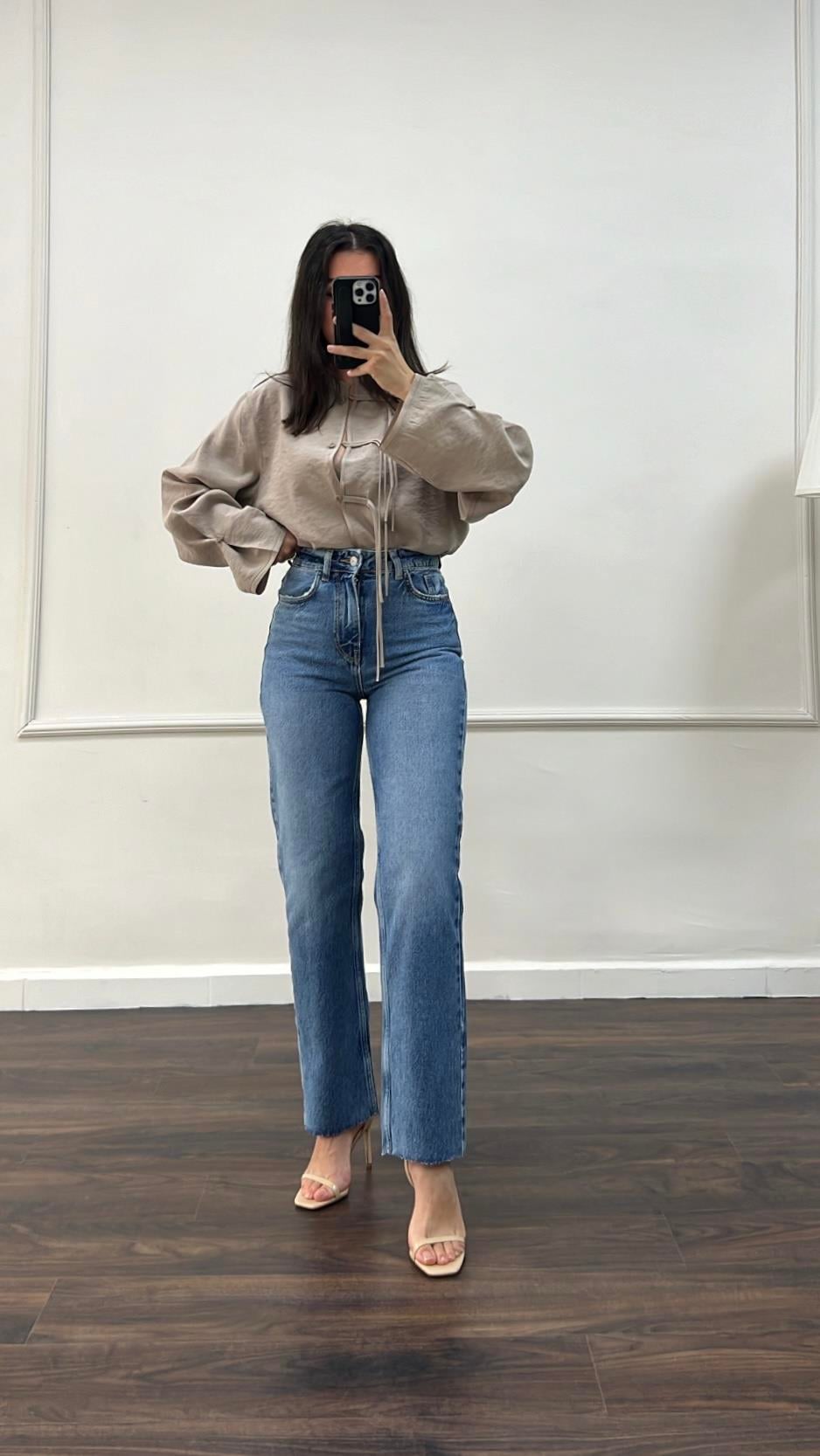 Marka Koyu Mavi Straight Fıt Jean