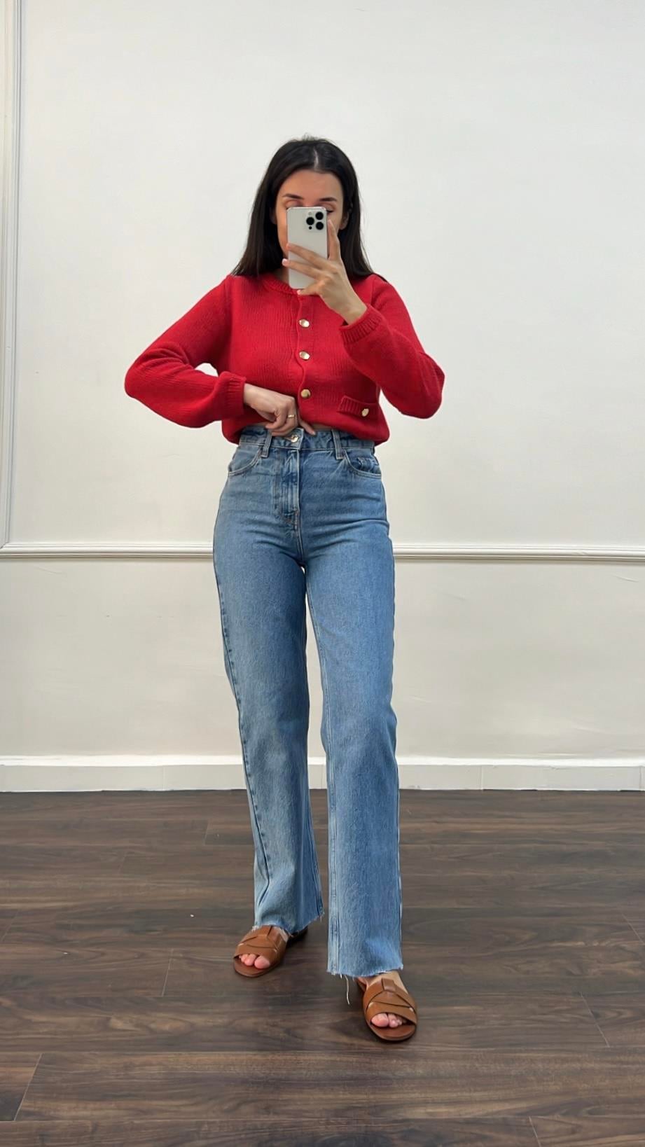 Marka Koyu Mavi Straight Fıt Jean