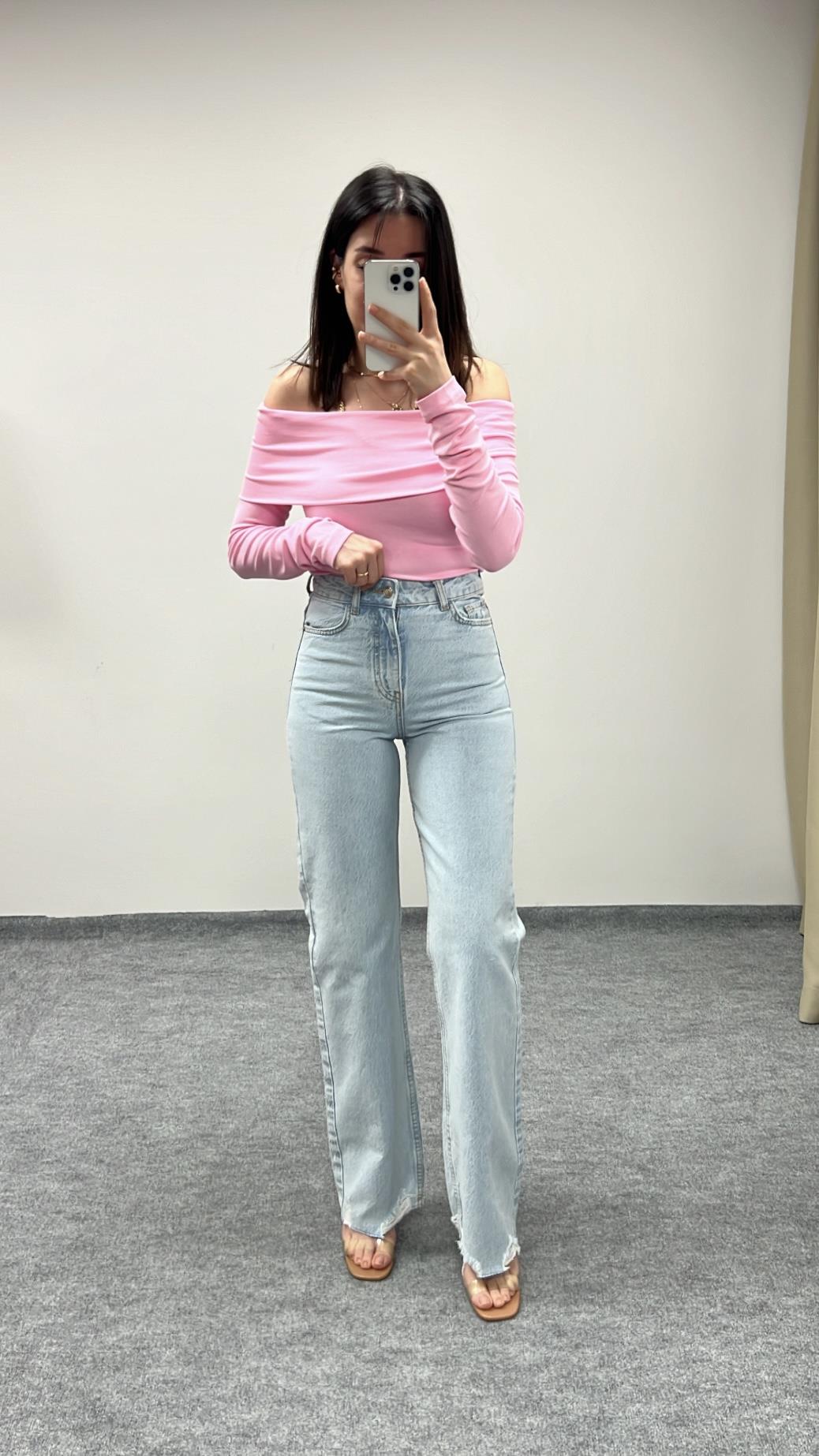 MARKA MAVİ STRAIGHT PAÇA DETAY JEAN
