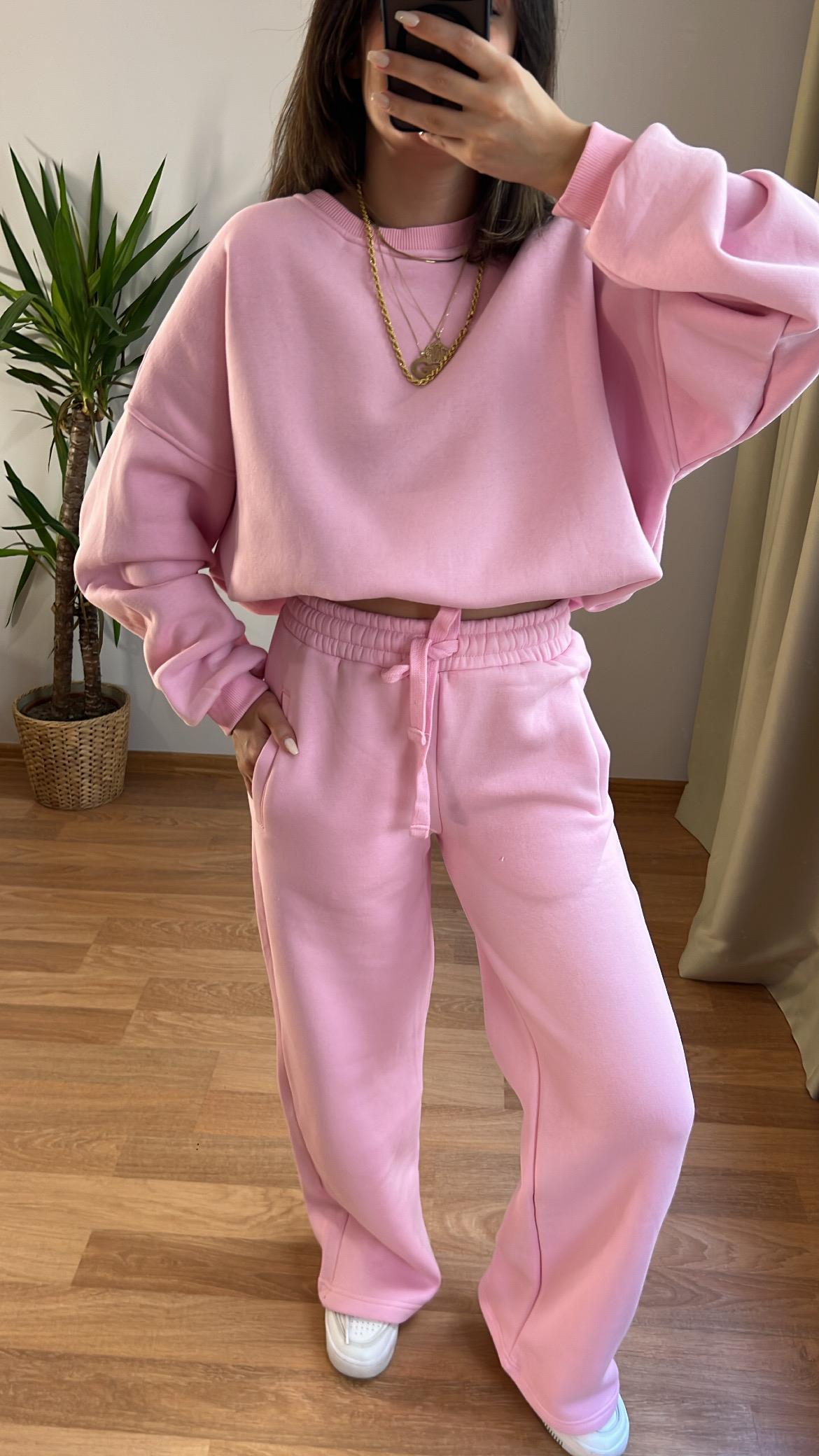 MARKA PEMBE SWEATSHIRT PALAZZO TAKIM