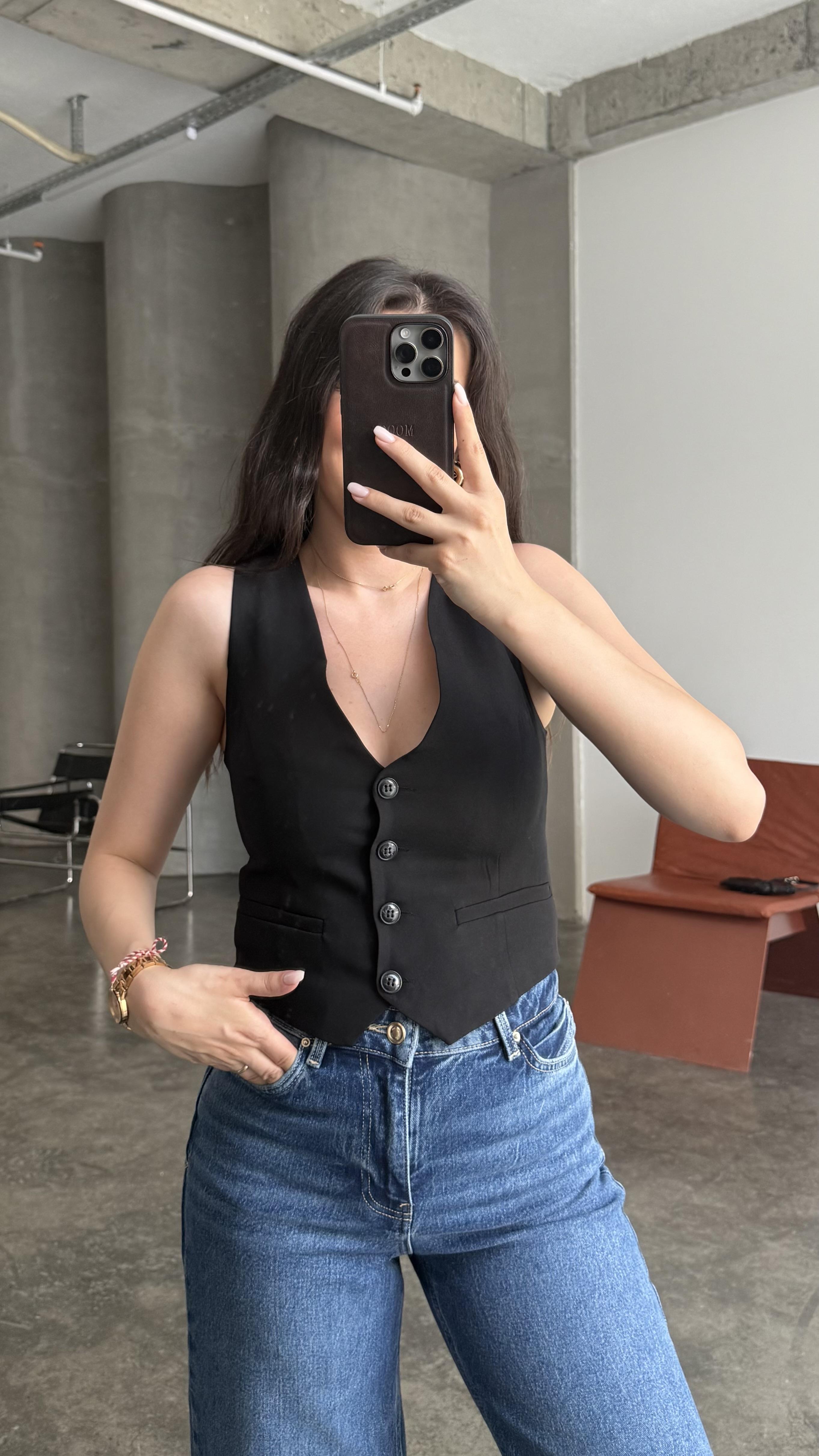 Marka Siyah Klasik Model Yelek