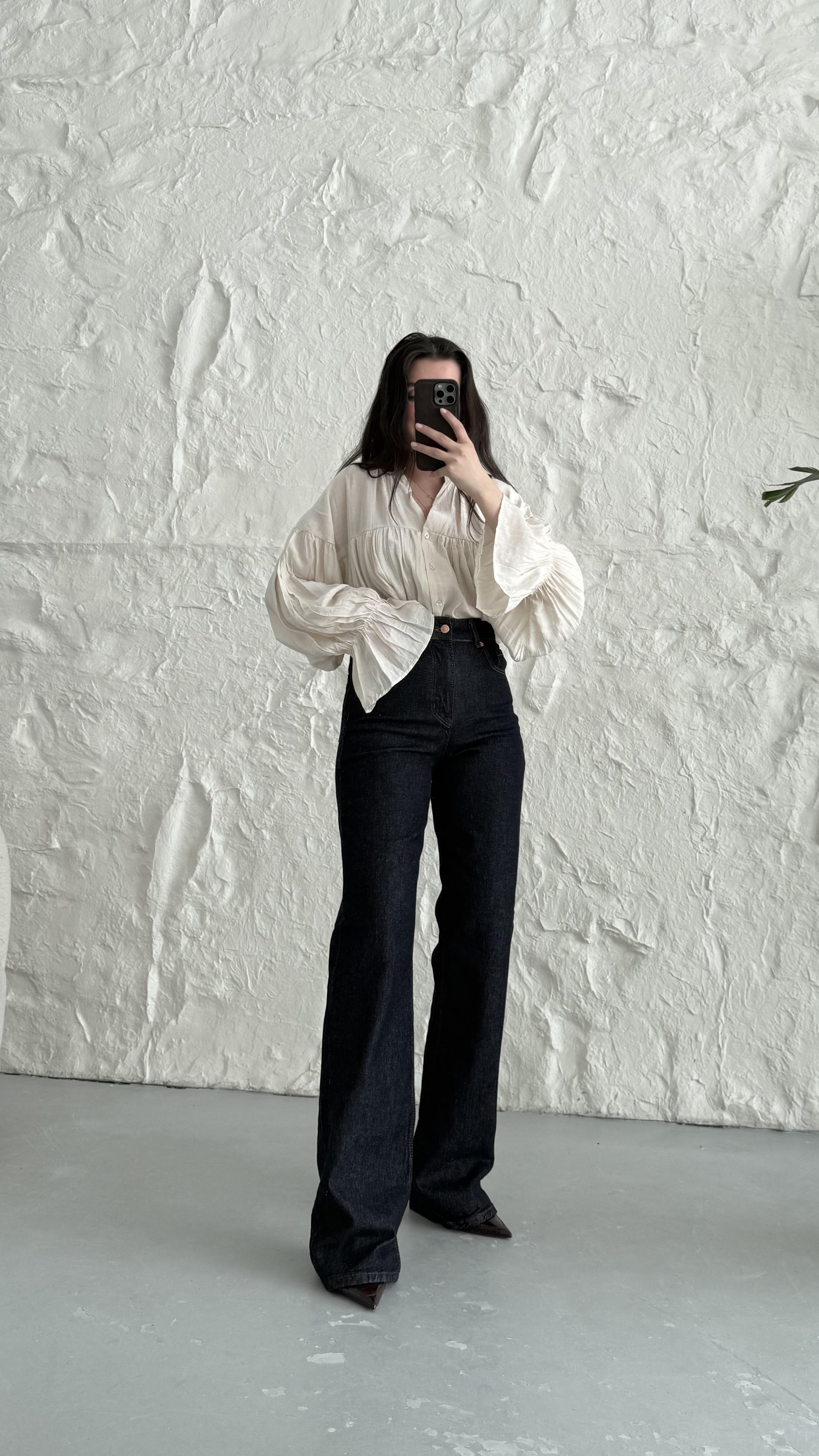 Marka Soluk Yoğun Laci Wide Leg Jean 
