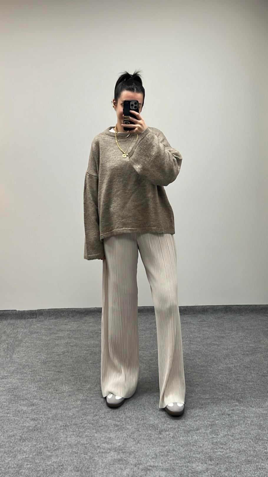 MARKA TAŞ FİTİLİ DÖKÜMLÜ PANTOLON