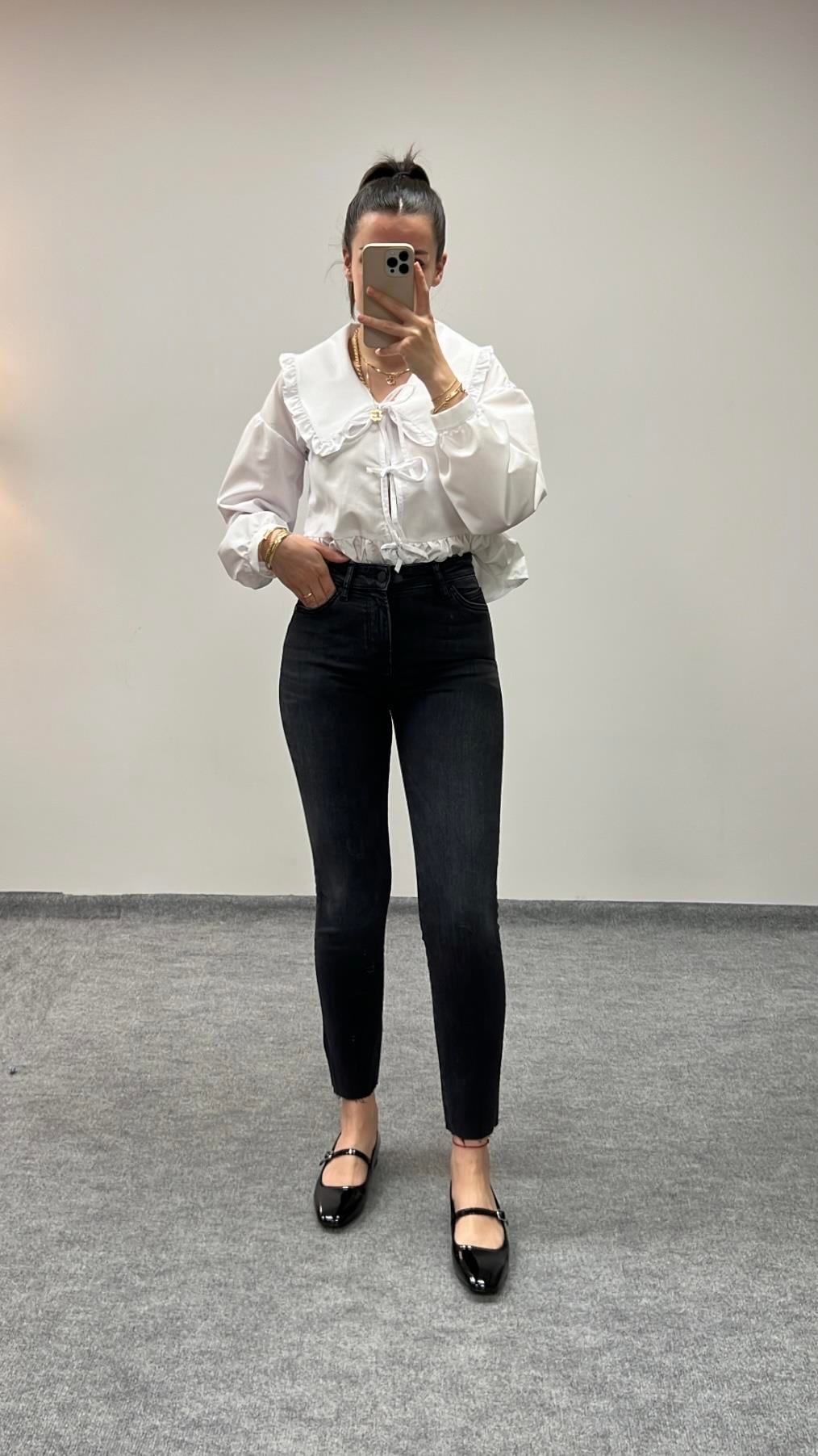 MARP YIKAMALI SİYAH SKINNY JEAN