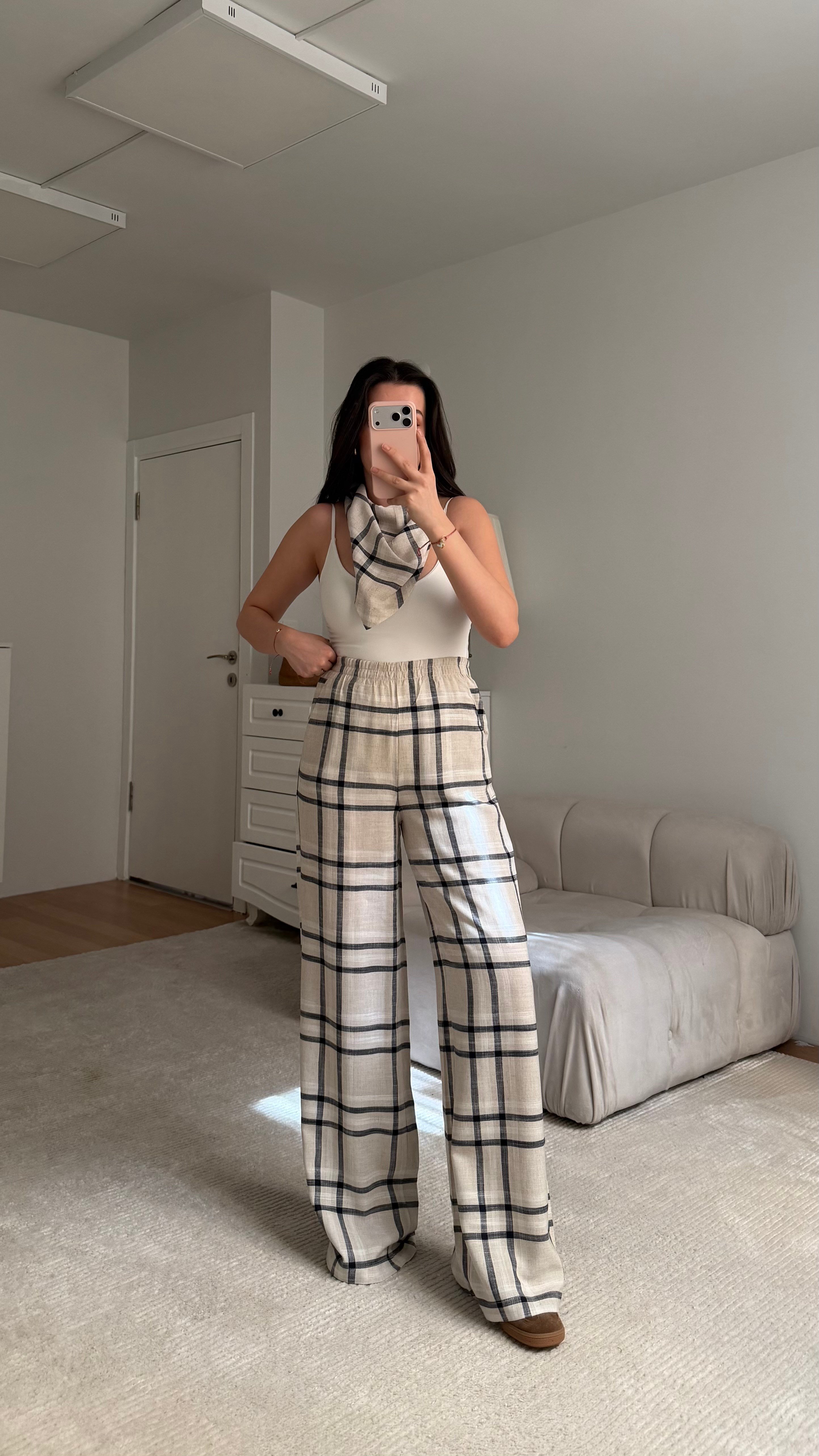 Natural Laci Ekose Ham Keten İkili Takım