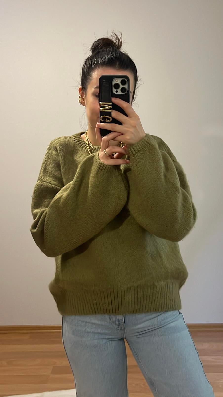 YEŞİL BALON KOL KAZAK