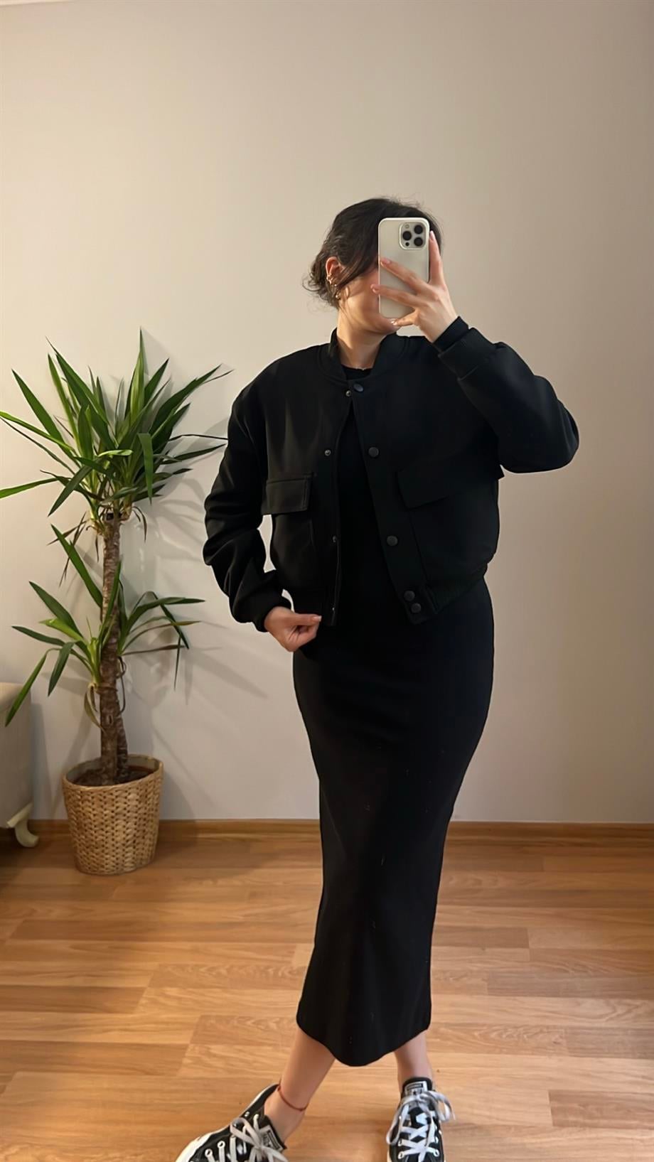 ZARA MODEL GENİŞ CEPLİ BOMBER CEKET