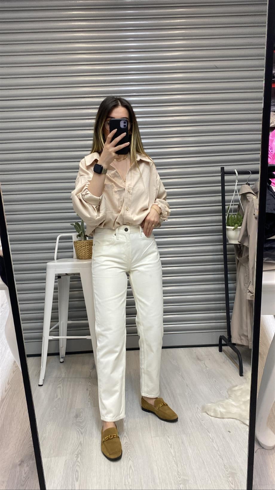 ZR BEYAZ MOM FIT