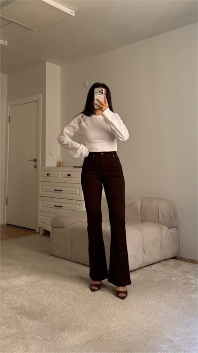 MARKA ACI KAHVE COMFORT FLARE JEAN