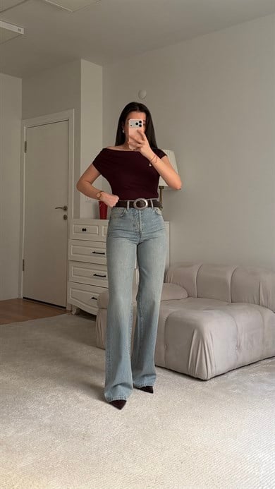 Marka Açık Mavi Straight Jean