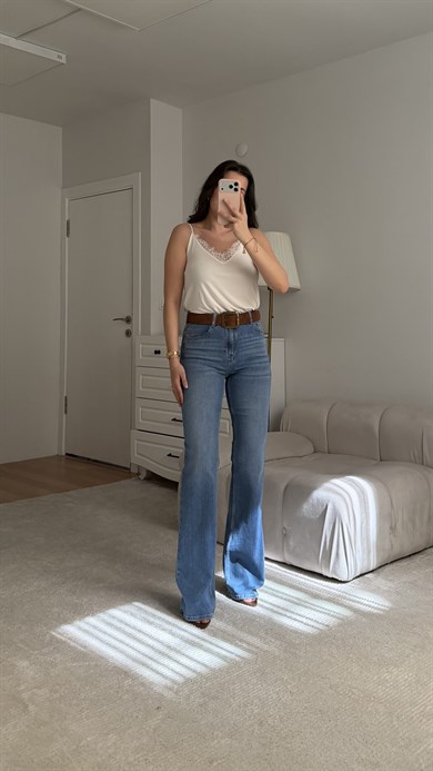 Marka Buz Mavi Flare Jean