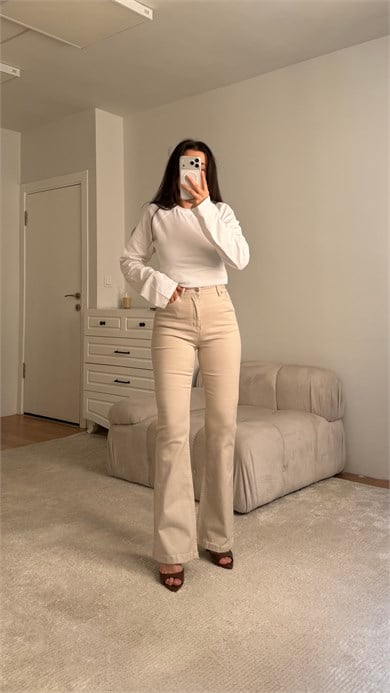 MARKA EKRU COMFORT FLARE JEAN