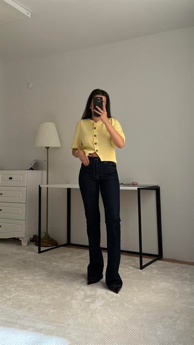Marka Koyu Laci Bootcut Jean