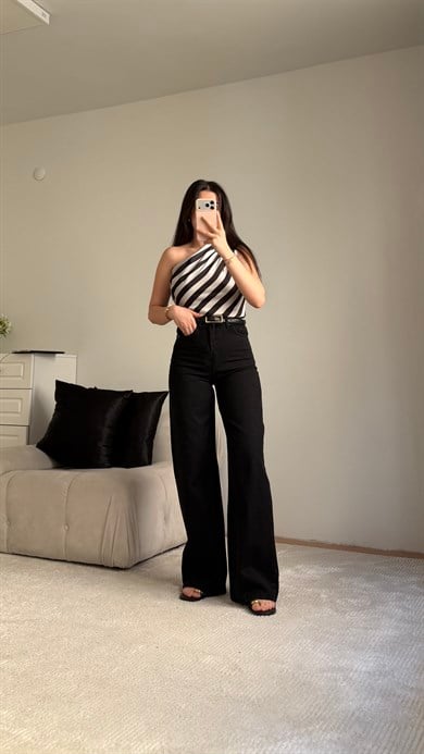 Marka Siyah Wide Leg Jean