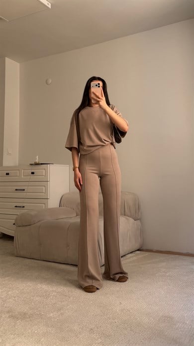 Mng Bej Oversize İkili Takım