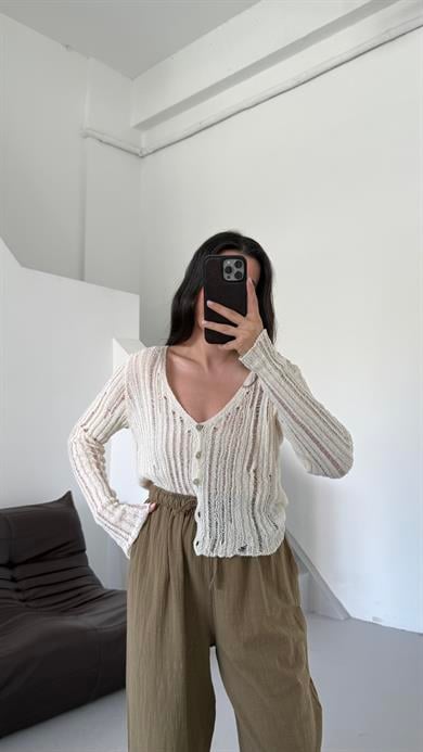 Natural Ajurlu Hırka