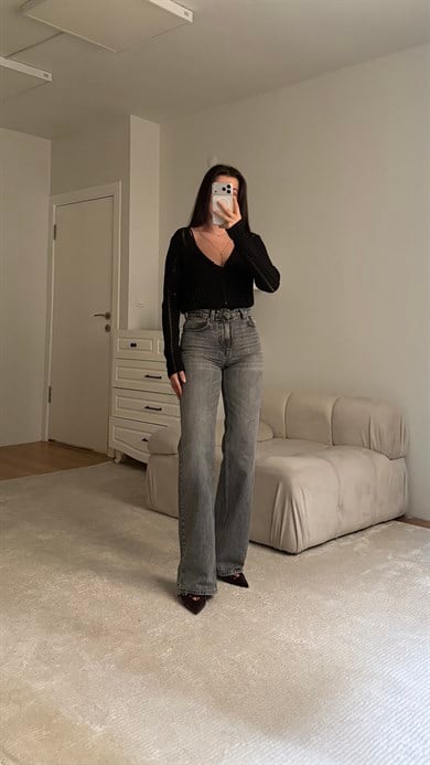 Star Yıkamalı Füme Düz Kesim Jean 
