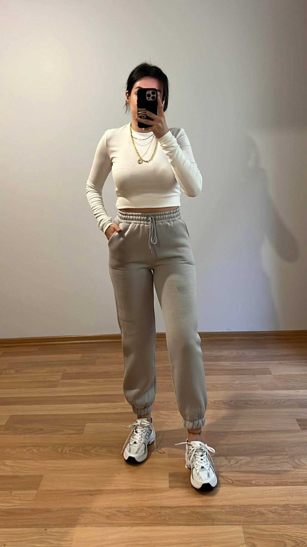AÇIK GRİ ÜÇ İPLİK ŞARDONLU JOGGER