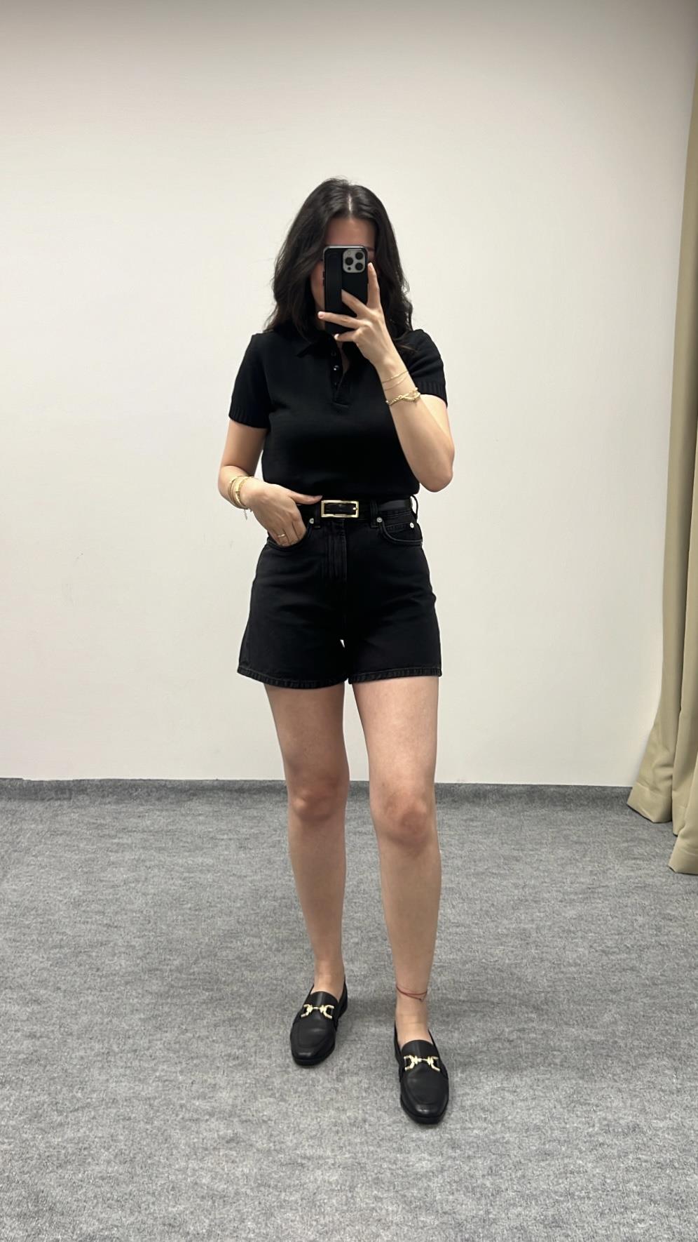 Aket Antrasit Denim Şort