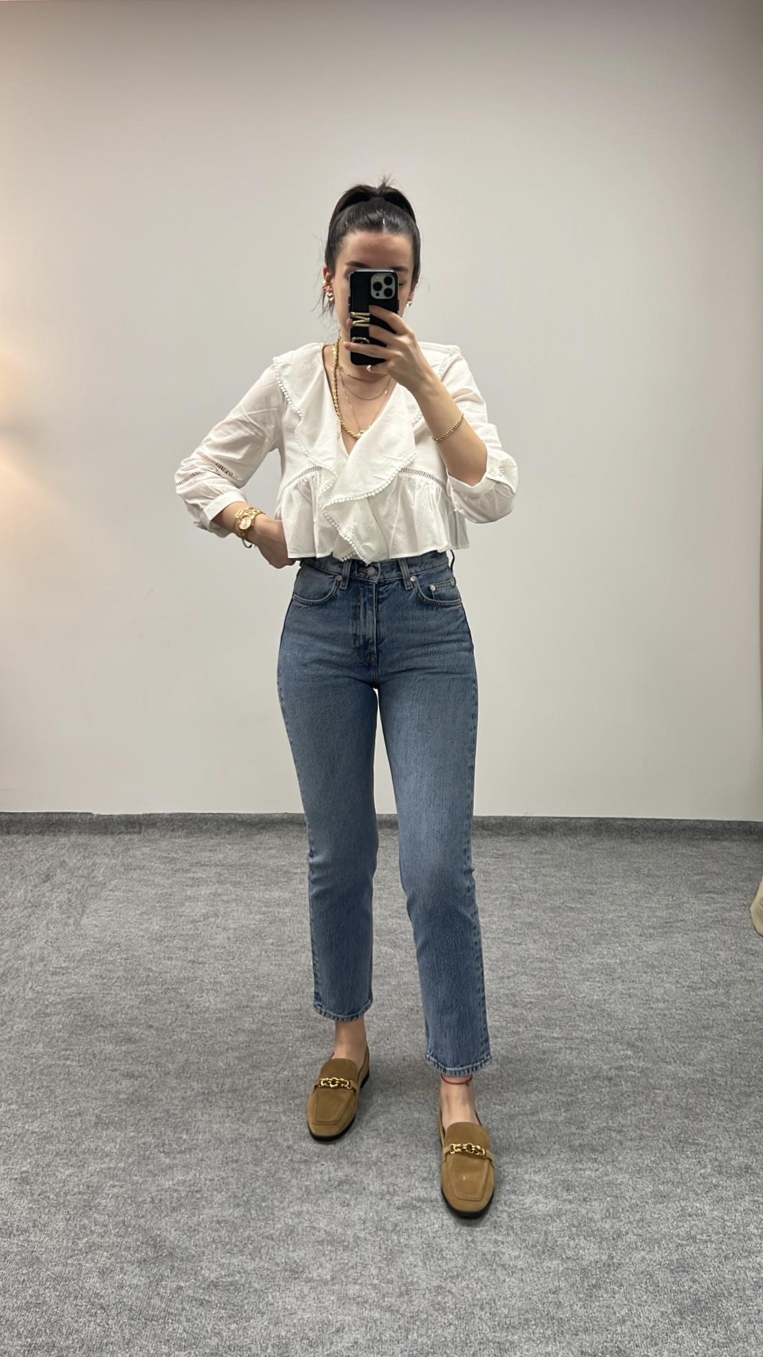 AKET MAVİ BOYFIT JEAN