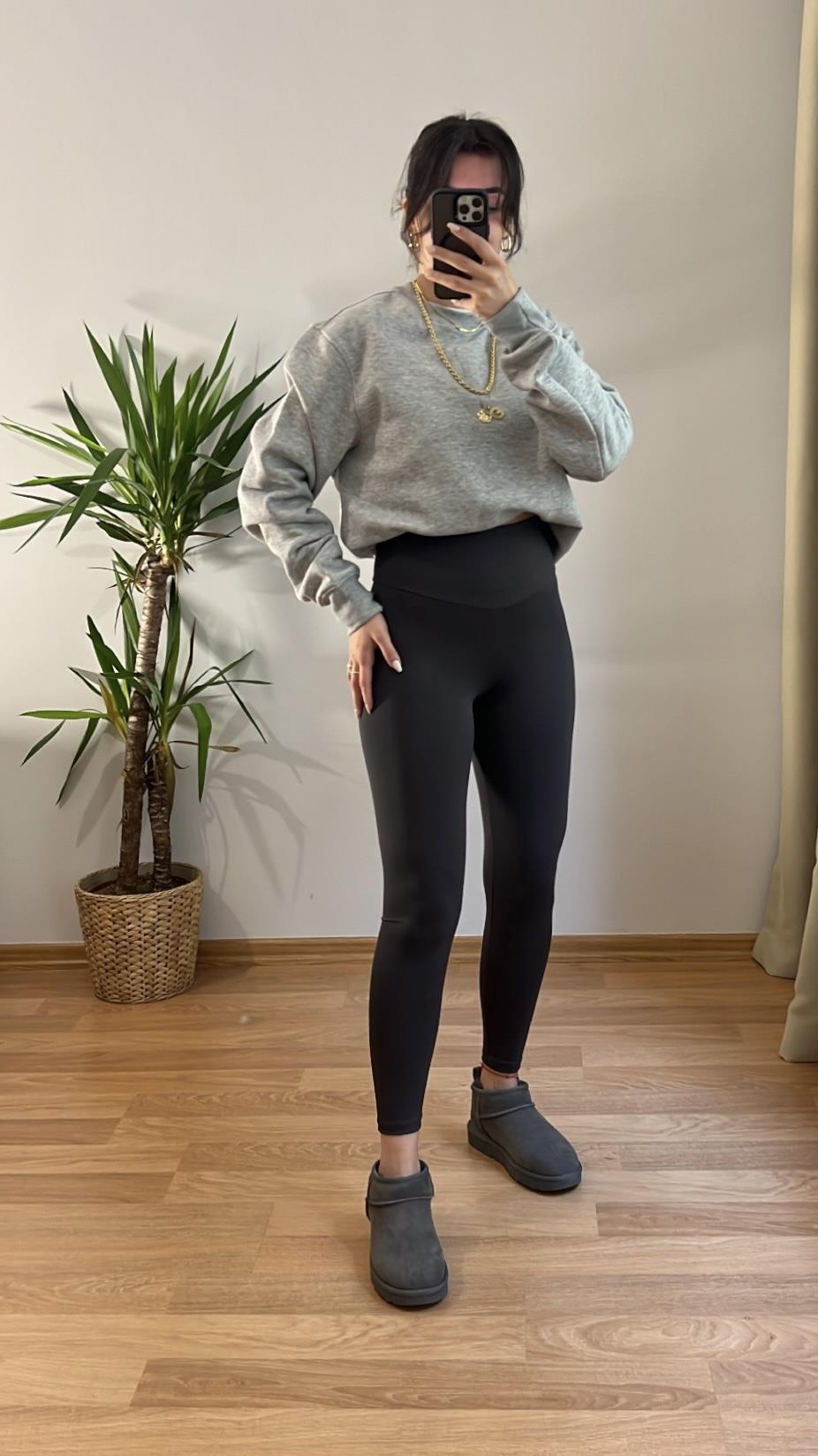 ANTRASİT YUMUŞAK DOKULU MODAL TAYT