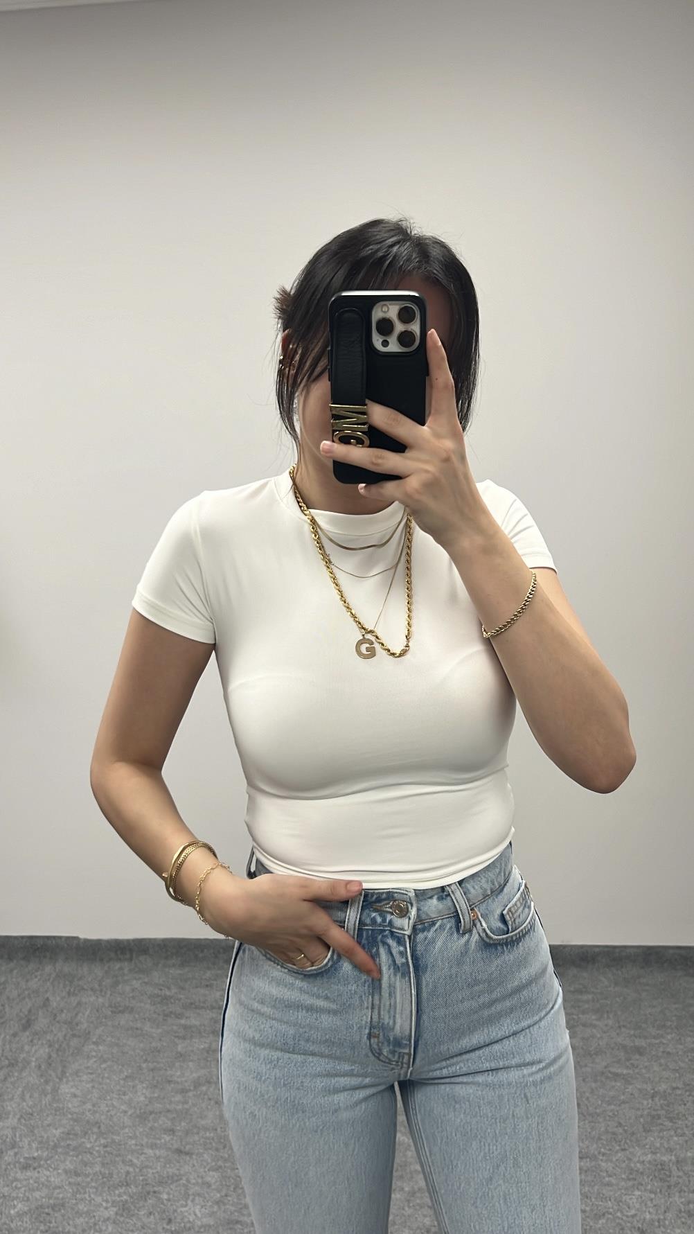 BEYAZ KISA KOLLU STREÇ BADİ