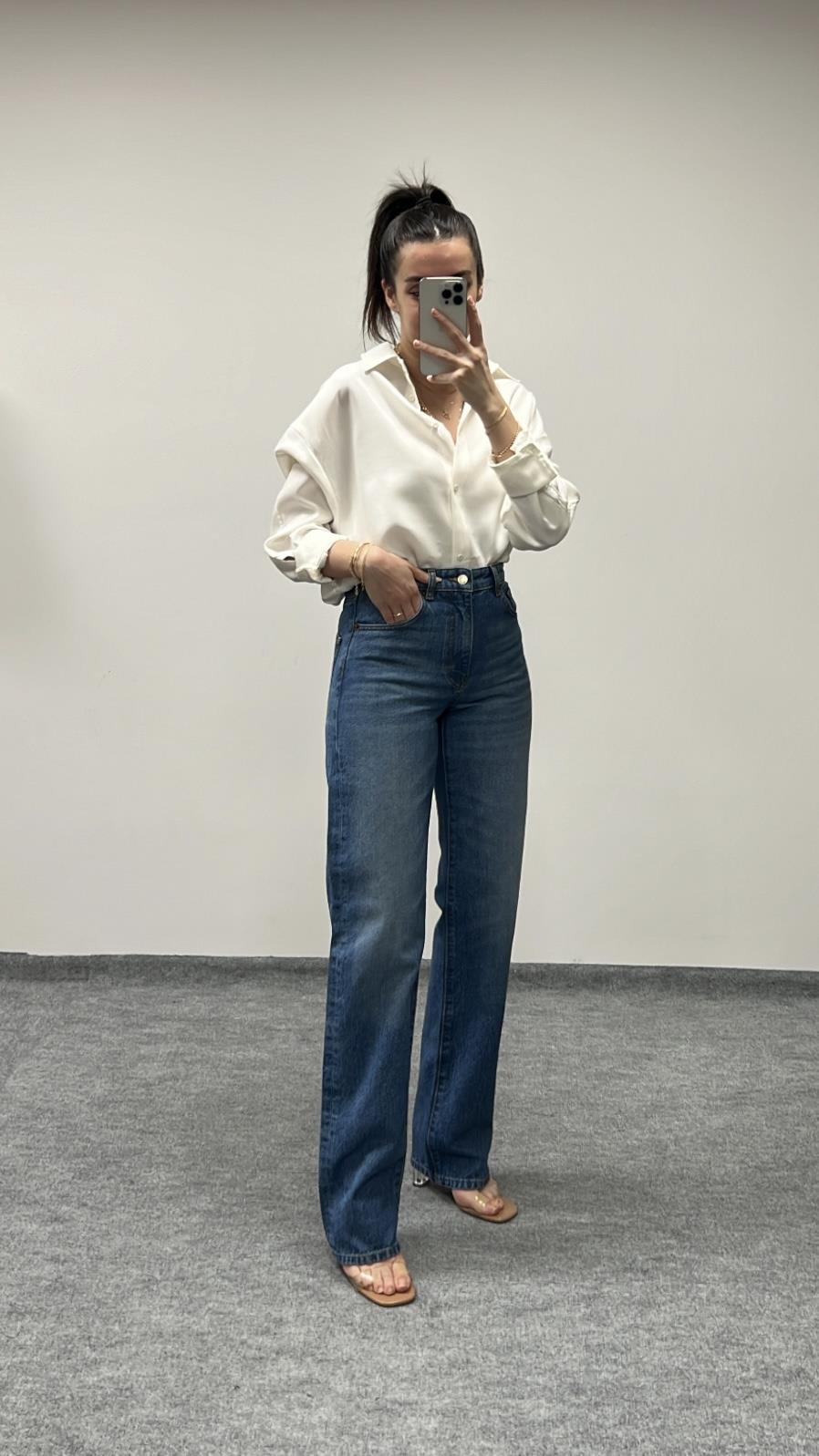 B&H KOYU MAVİ STRAIGHT FIT JEAN