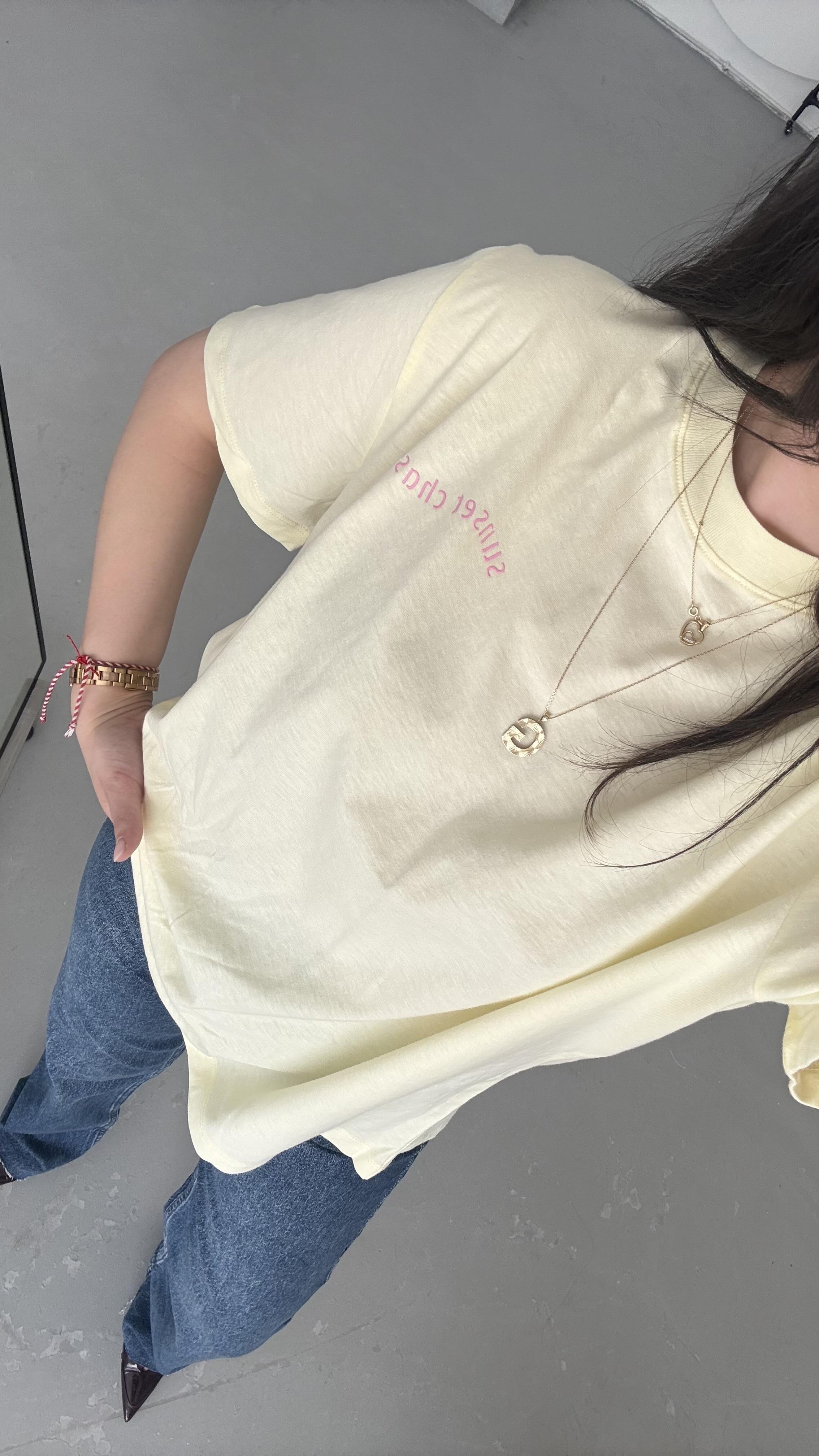 Butter Yellow Basıc Tişört 