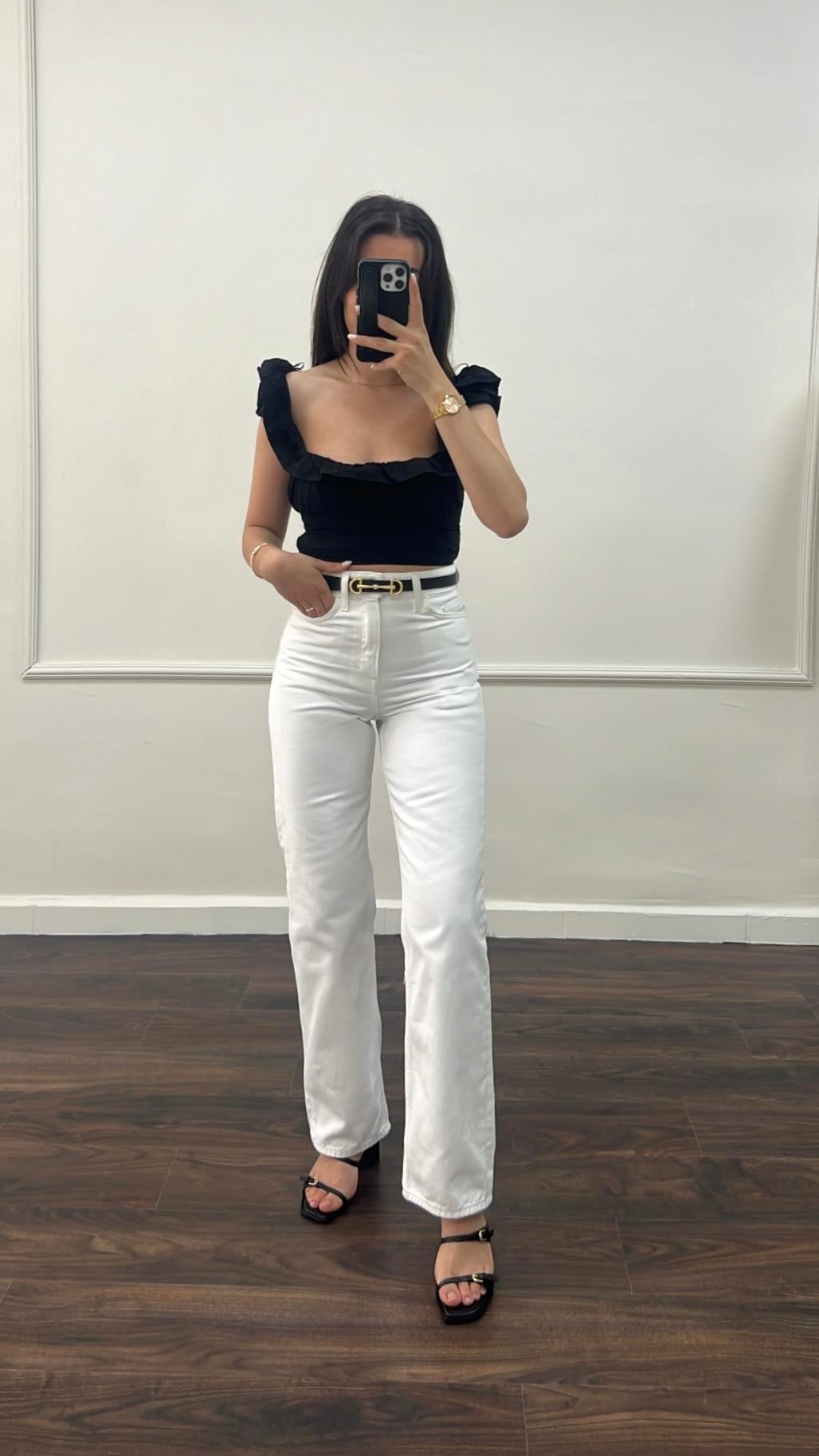 Cas Beyaz Organik Cotton Straight Jean