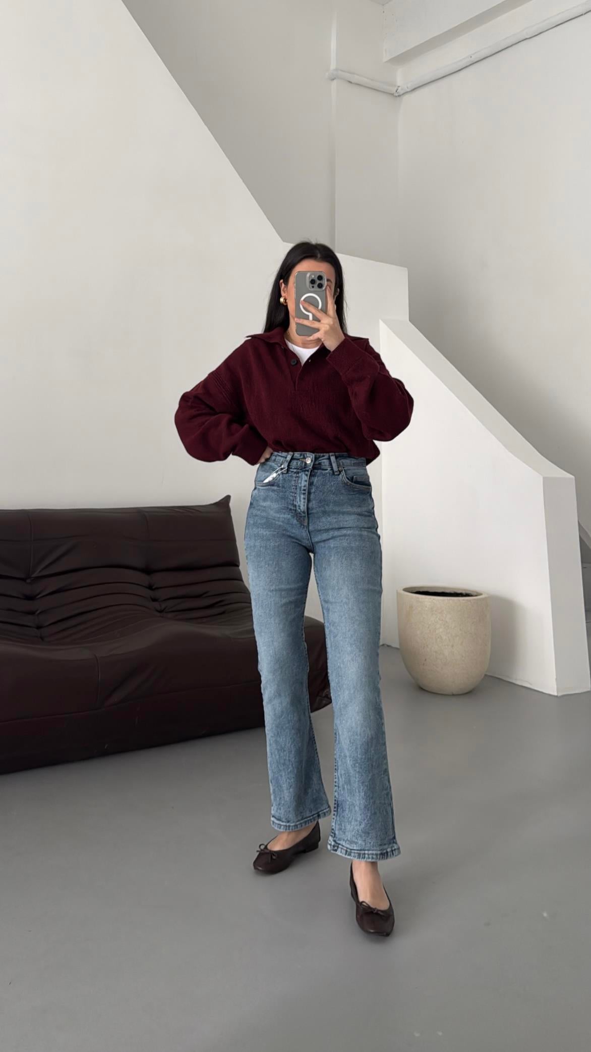 Cas Donuk Mavi Flare Jean