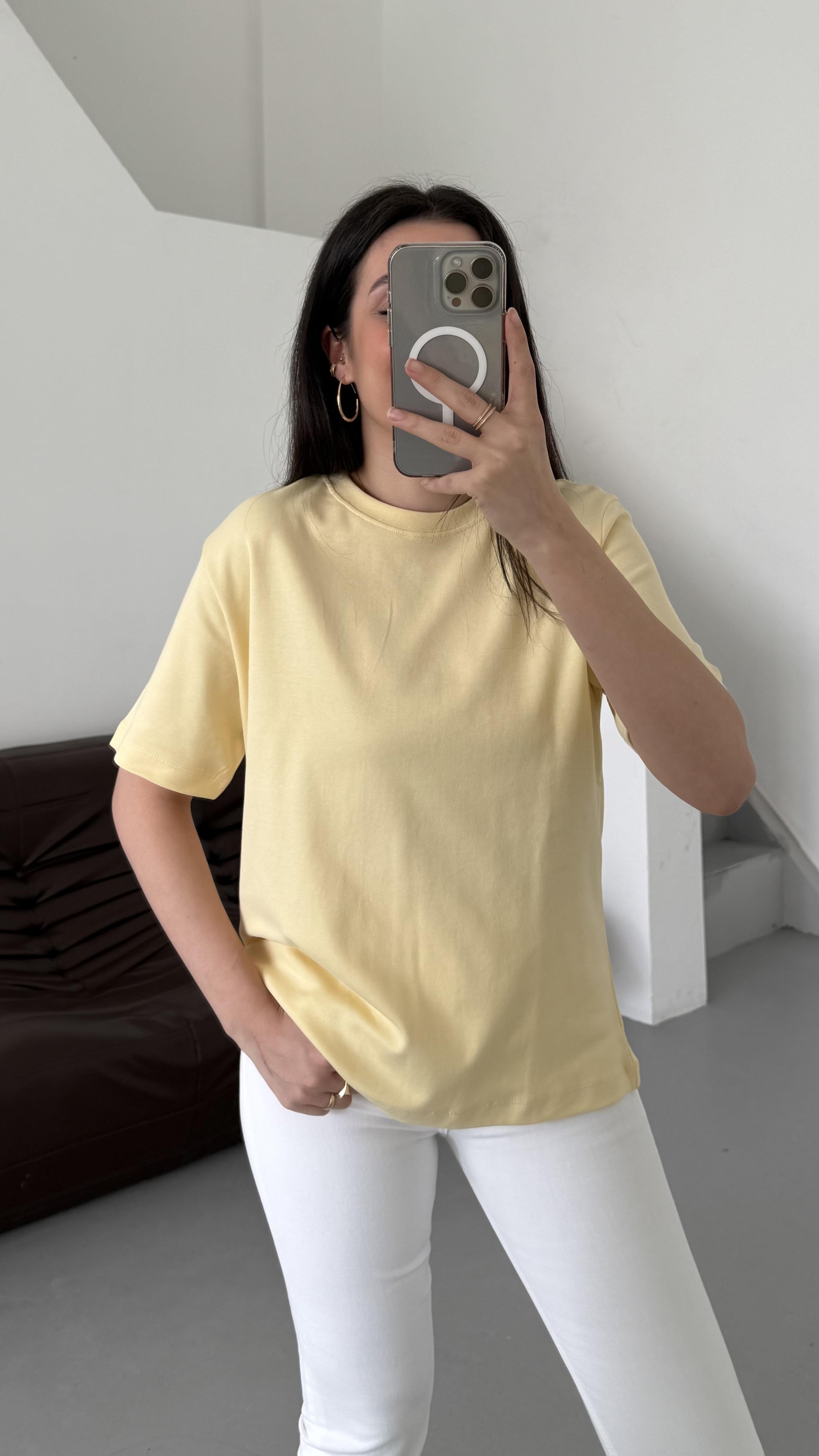 Cas Sarı Basıc Tişört 