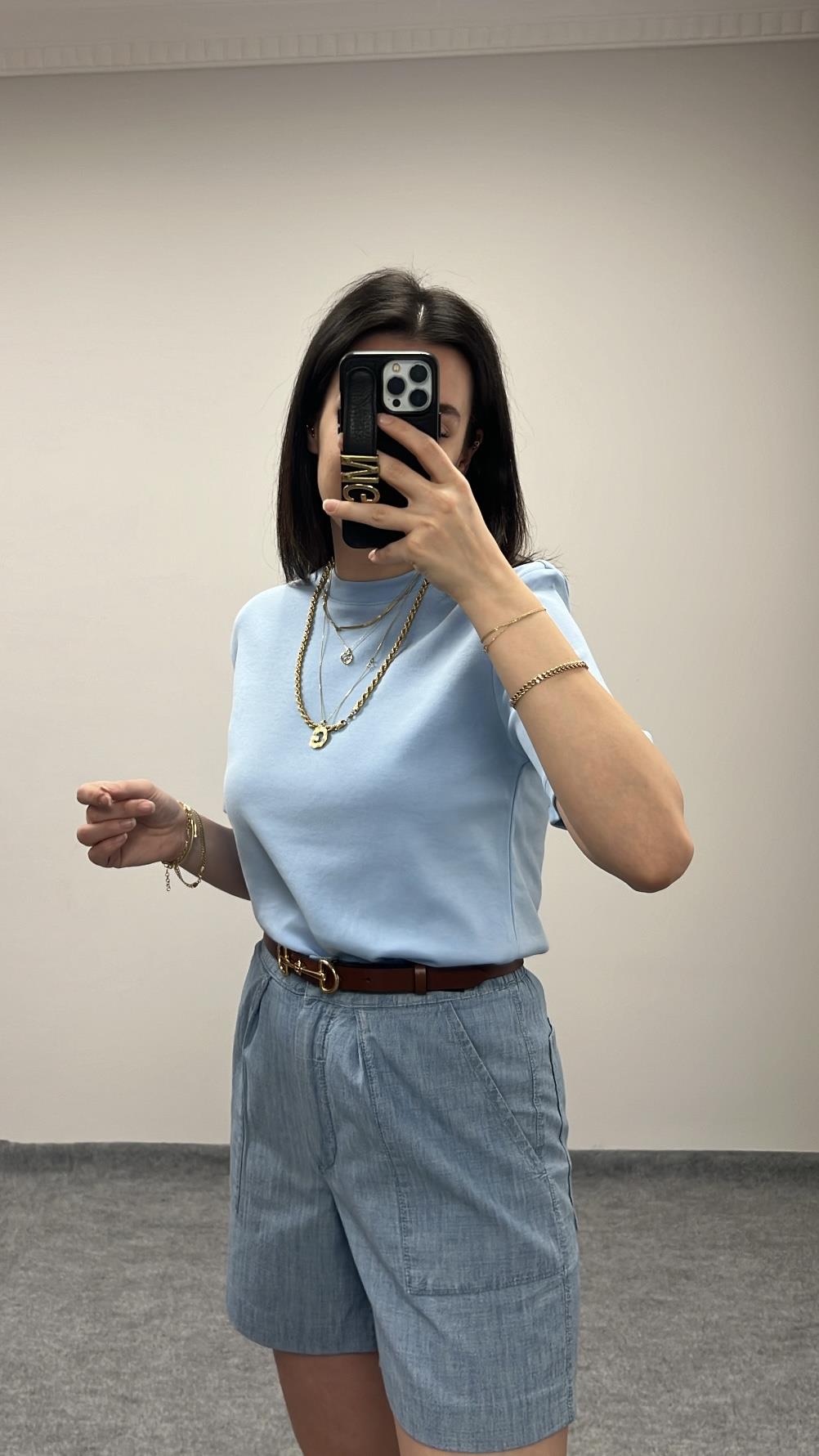 CAST MAVİ ORGANİK PAMUK BASIC TİŞÖRT