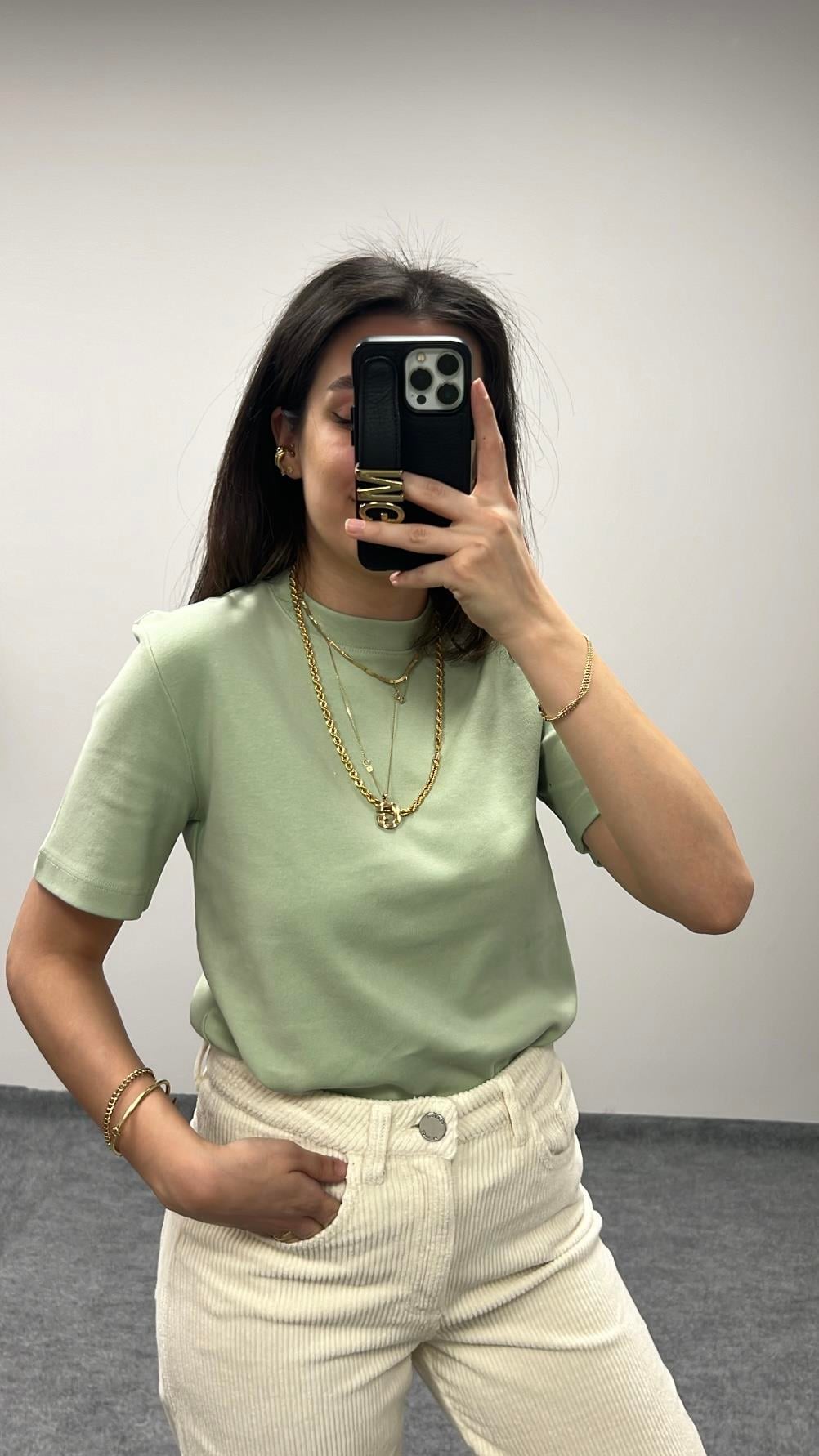 CAST YEŞİL ORGANİK PAMUK BASIC TİŞÖRT