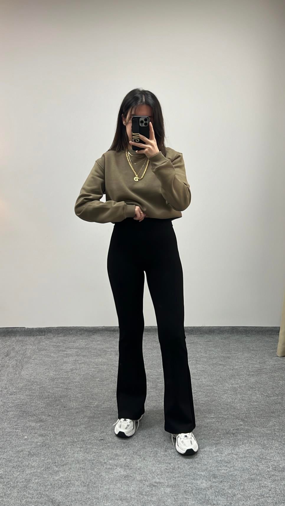 ÇELİK ÖRME FLARE YÜKSEK BEL TAYT