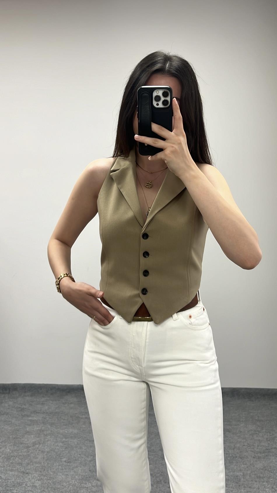 Charlie Vizon Arkadan Bağlamalı Yelek