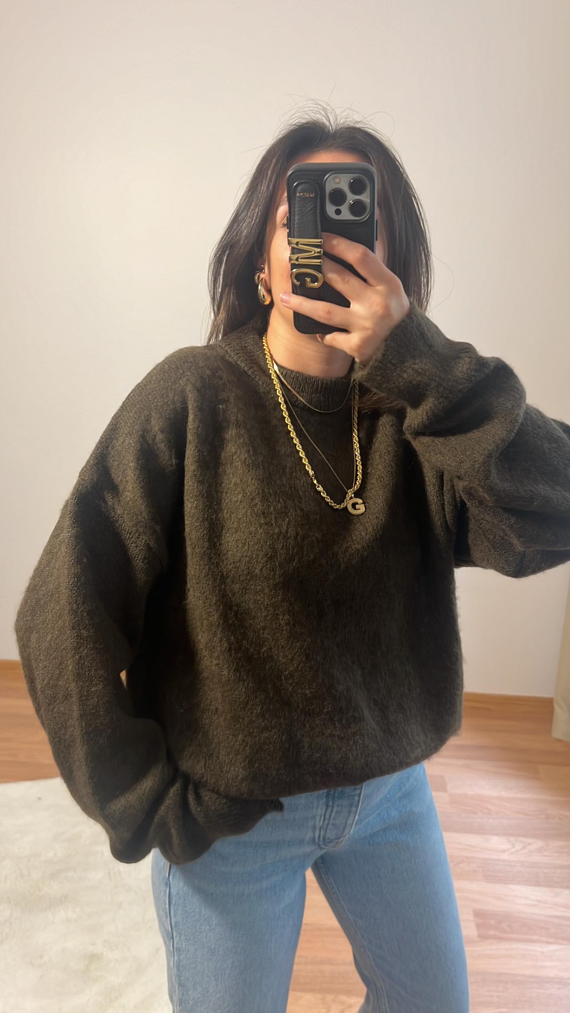 ÇİKOLATA YUMUŞAK ÖRGÜ KAZAK