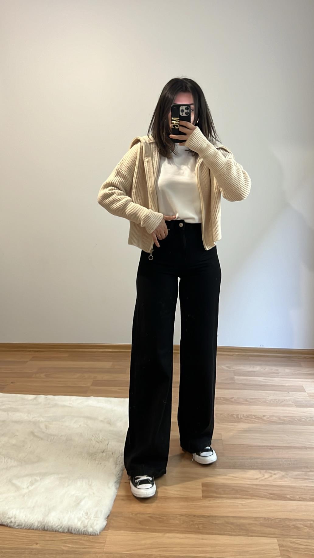 COAS SİYAH PALAZZO JEAN