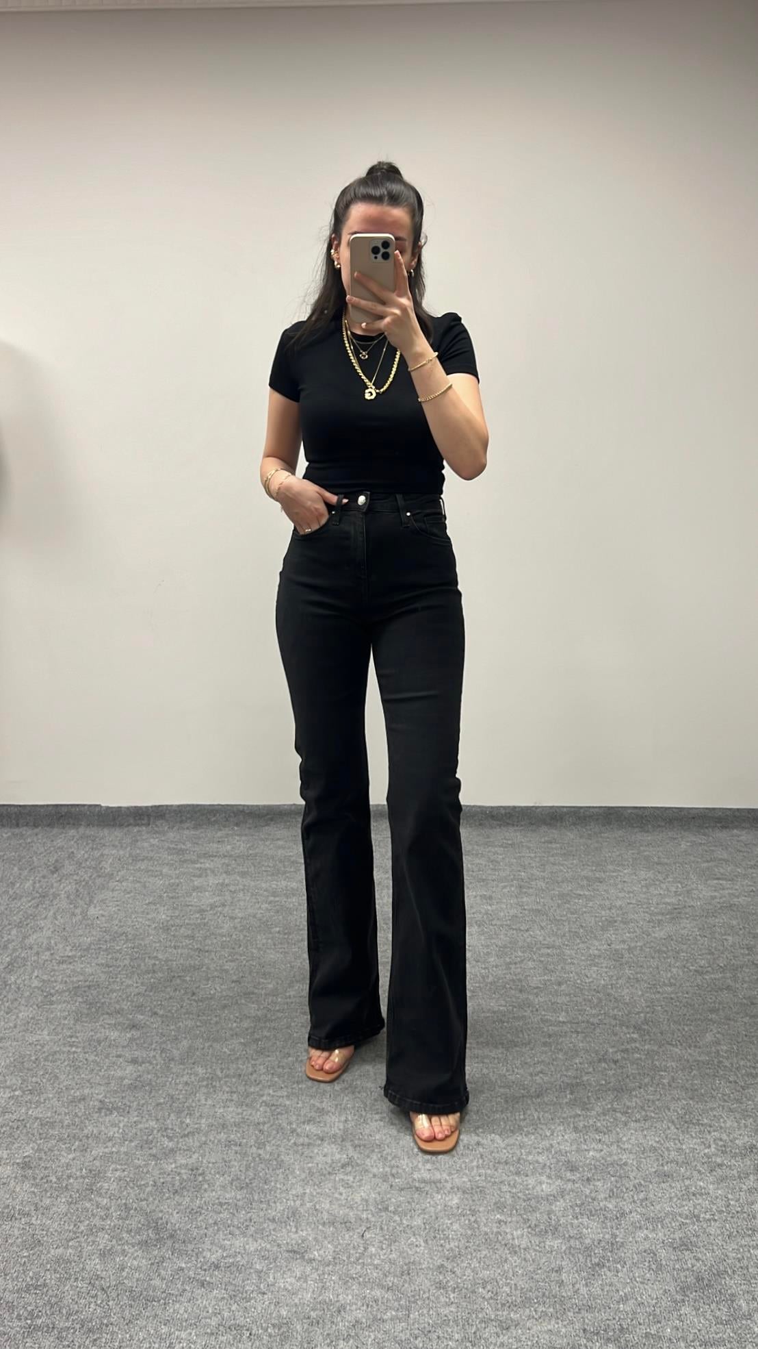 CO'S SİYAH FLARE JEAN