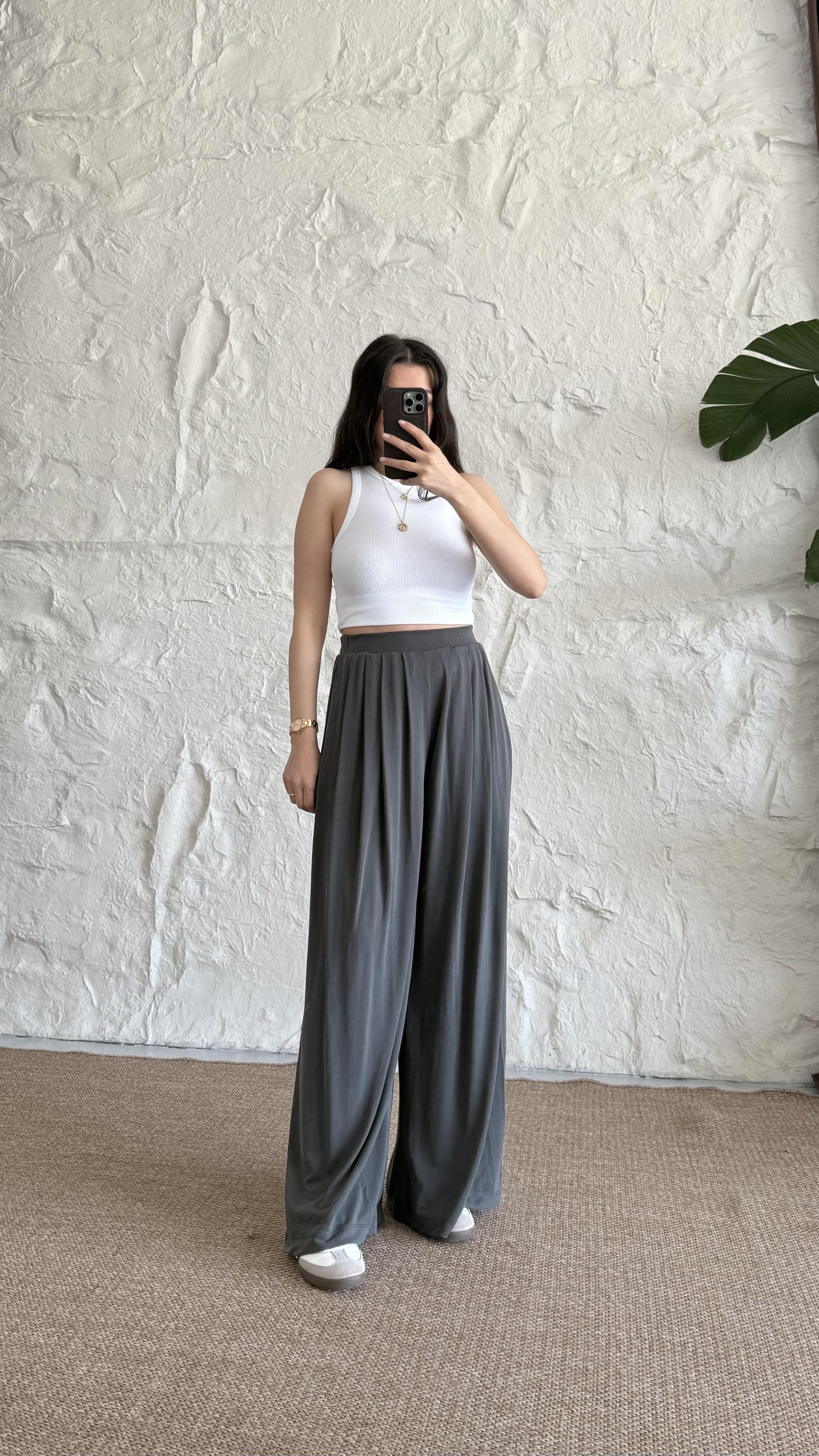 Füme Extra Wide Leg Pantolon