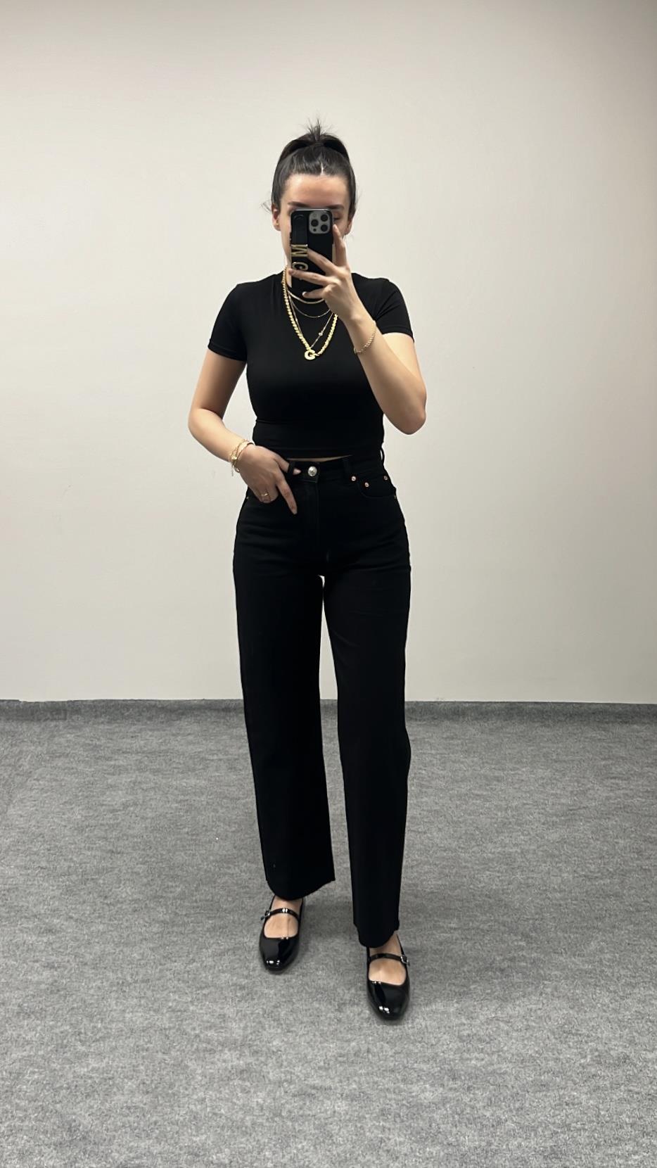 GİNA SİYAH STRAIGHT JEAN