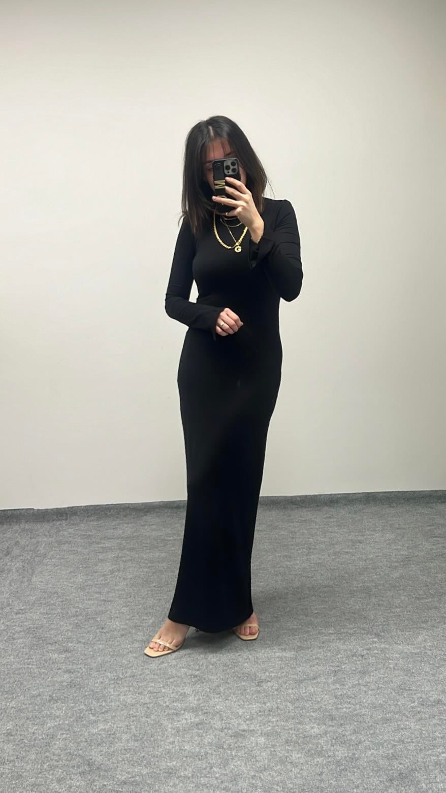 GİNA UZUN KOLLU BASIC ELBİSE