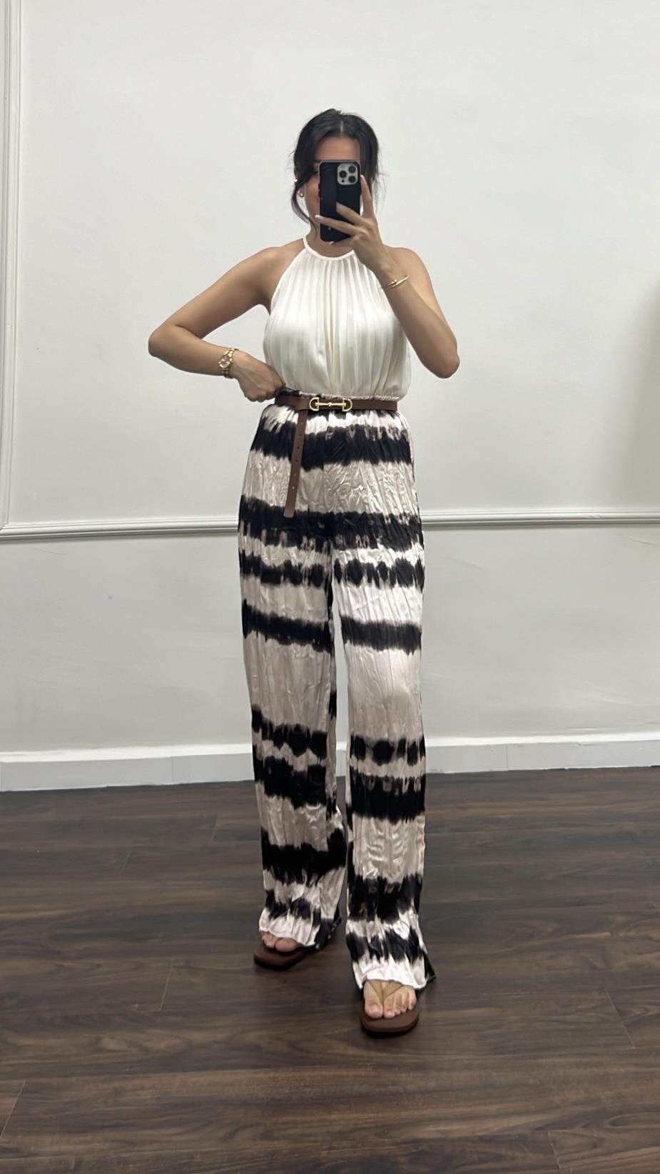 Go Batik Desen Saten Pantolon