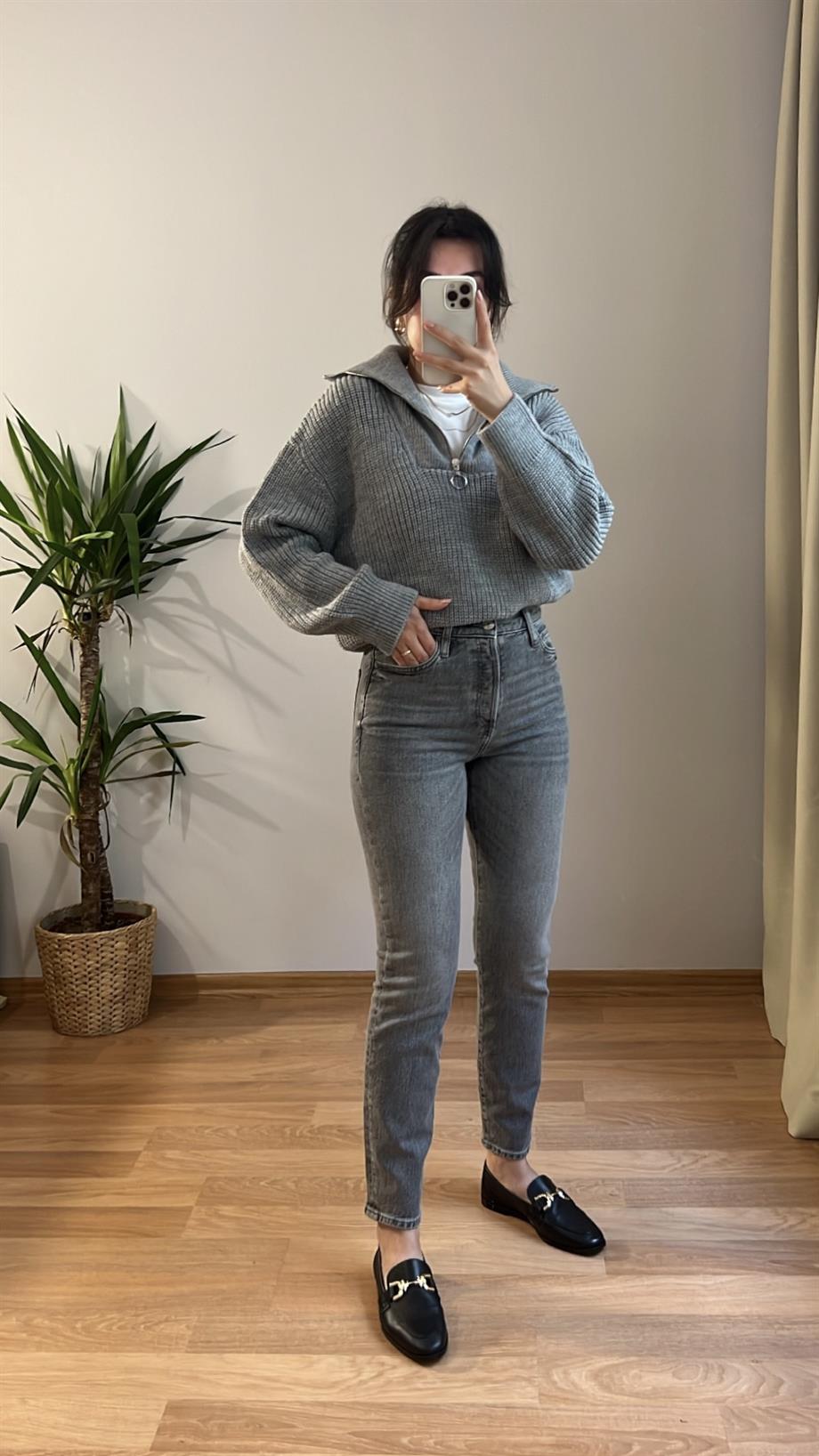 GO GRİ SLIM/BOYFIT JEAN