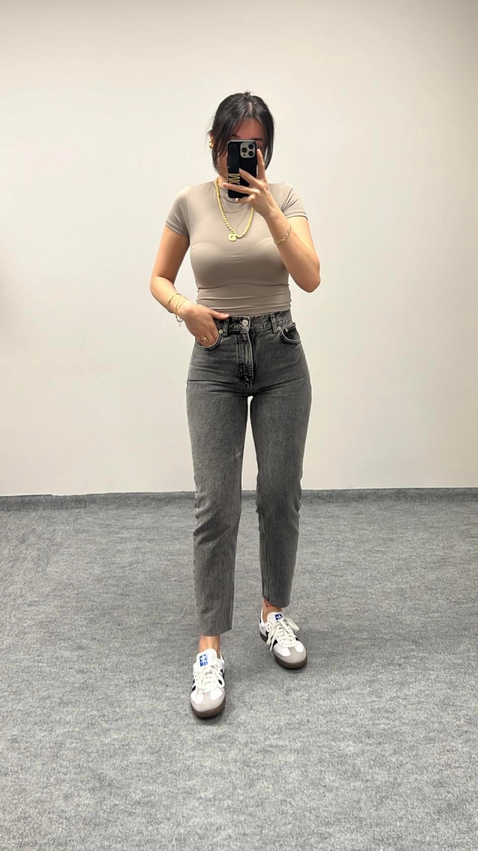 GO IRIN GRİ STRAIHT FIT JEAN