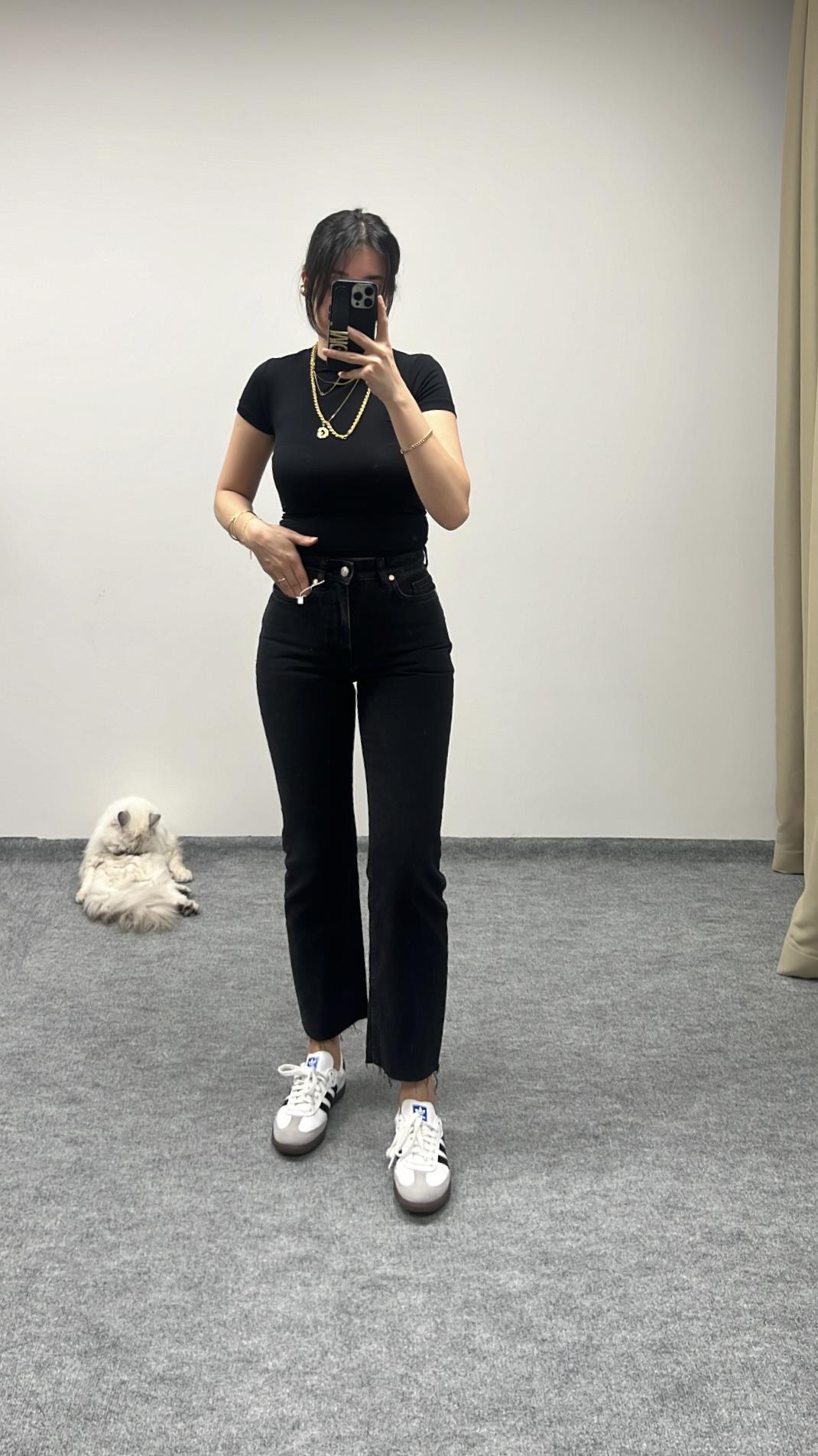 GO IRIN SİYAH STRAIHT JEAN