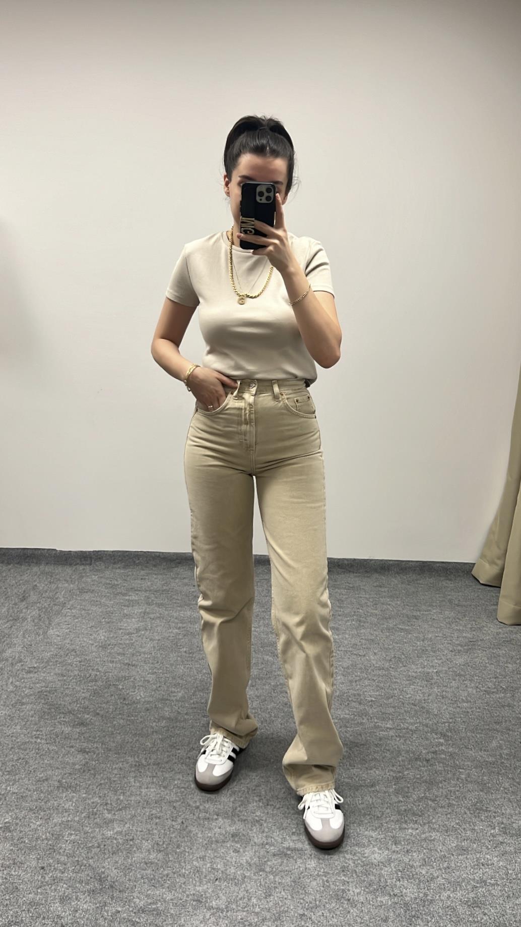 GO KUM BEJ STRAIGHT JEAN